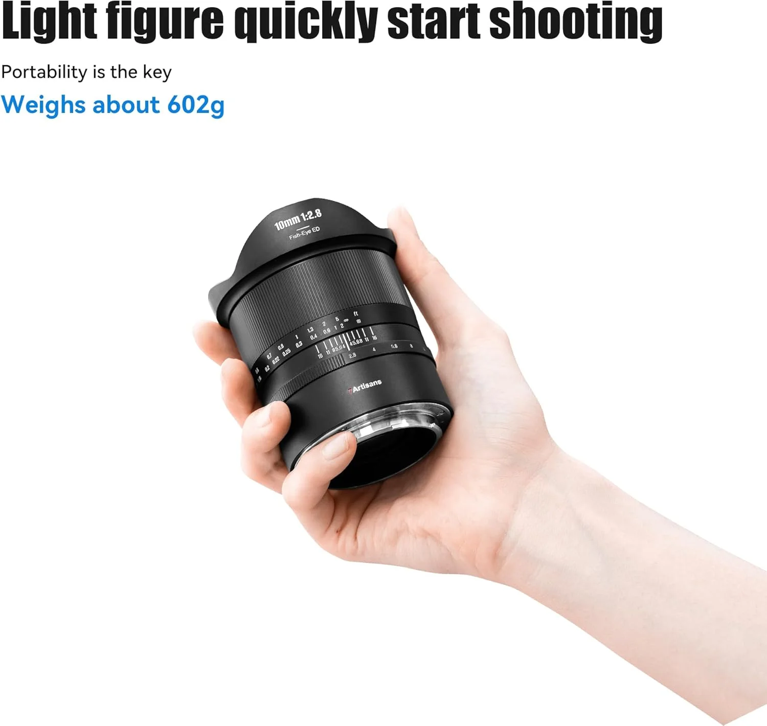 لنز چشم ماهی فوق عریض فول فریم 7artisans 10mm F2.8 II با زاویه دید 185 درجه و فوکوس دستی برای دوربین های بدون آینه Sony E-Mount مدل های A7/A7R/A7S/A7II/A7RII/A7SII/A9/A7RIII/A7III/A7RIV/A9II/A7SIII/A7C/A1