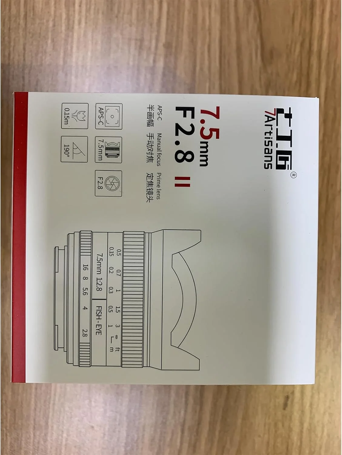 لنز دستی فیکس 7artisans 7.5mm f2.8 Mark II APS-C Fisheye Wide Angle برای دوربین های بدون آینه Sony E مدل A6300 A6400 A6500 NEX-3 NEX-3N NEX-5T NEX-5R