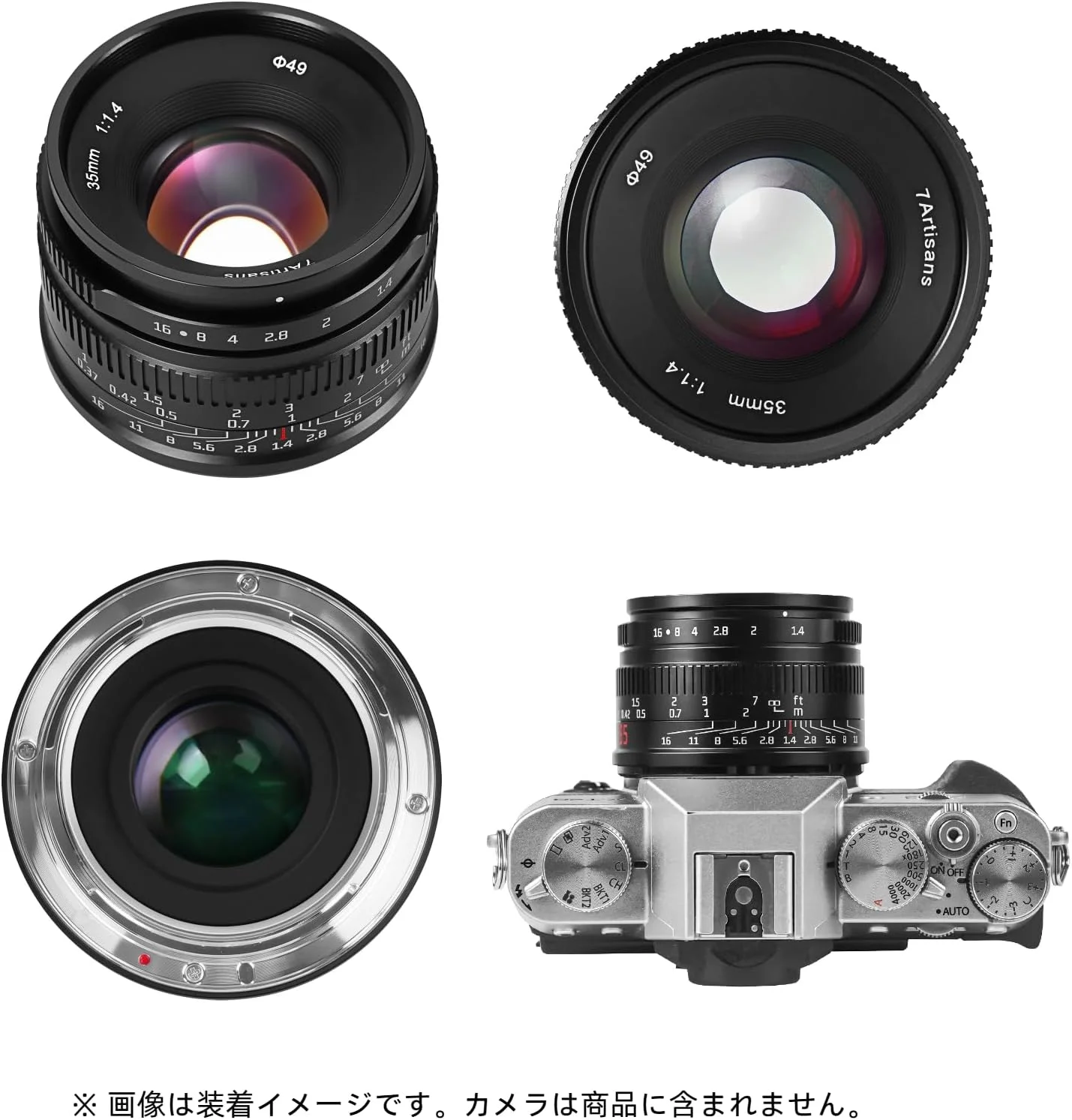 لنز ثابت 35mm F1.4 Mark II APS-C با دهانه باز و فوکوس دستی 7artisans سازگار با دوربین های فوجی فیلم X-A1 X-A10 X-A2 X-A3 A-at X-M1 XM2 X-T1 X-T3 X-T10 X-T2 X-T20 X-T30 X-Pro1 X-Pro2 X-E1