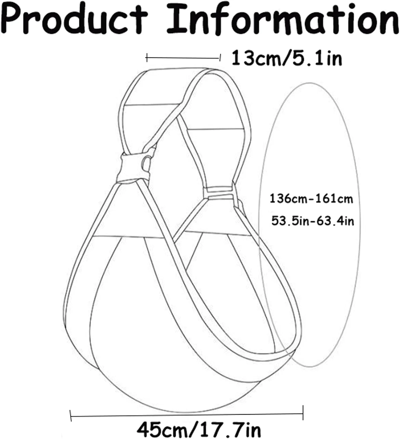 آغوشی نوزاد دینگهاوله با بند شانه ای قابل تنظیم، آغوشی قابل حمل مناسب برای نوزادان 0-36 ماهه (خاکستری)