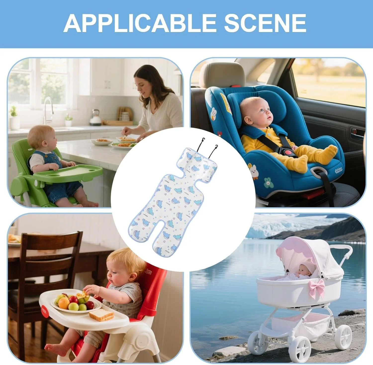 پد خنک کننده کودک | آستر خنک کننده صندلی ماشین و کالسکه | کوسن ابریشمی یخی نرم و تنفسی لوازم جانبی صندلی ماشین برای پیاده روی تولد نوزادان دختر و پسر پد خنک کننده کودک | آستر خنک کننده صندلی ماشین و کالسکه | کوسن ابریشمی یخی نرم و تنفسی لوازم جانبی صندلی ماشین برای پیاده روی تولد نوزادان دختر و پسر