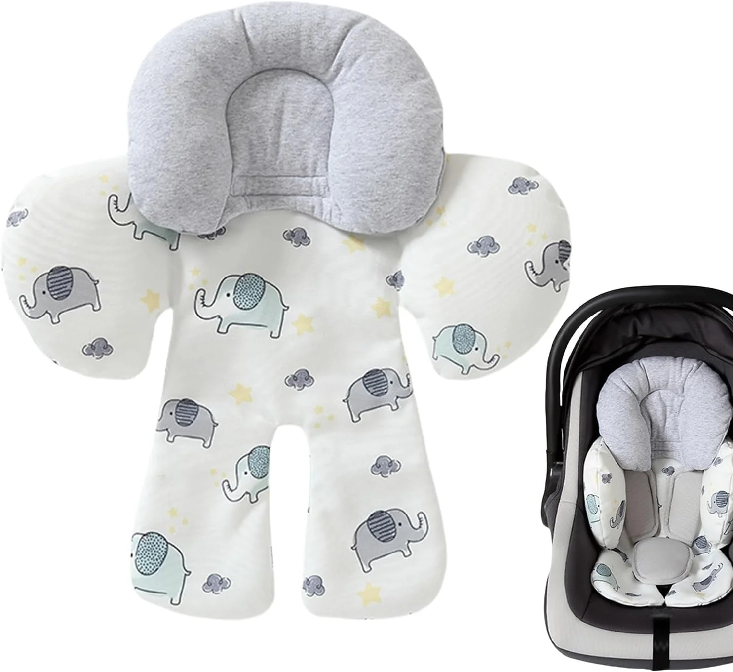 بالشتک صندلی ماشین کودک | بالشتک محافظ صندلی ماشین | لوازم جانبی ایمنی کودک قابل شستشو در ماشین لباسشویی برای راحتی در سفرهای طولانی