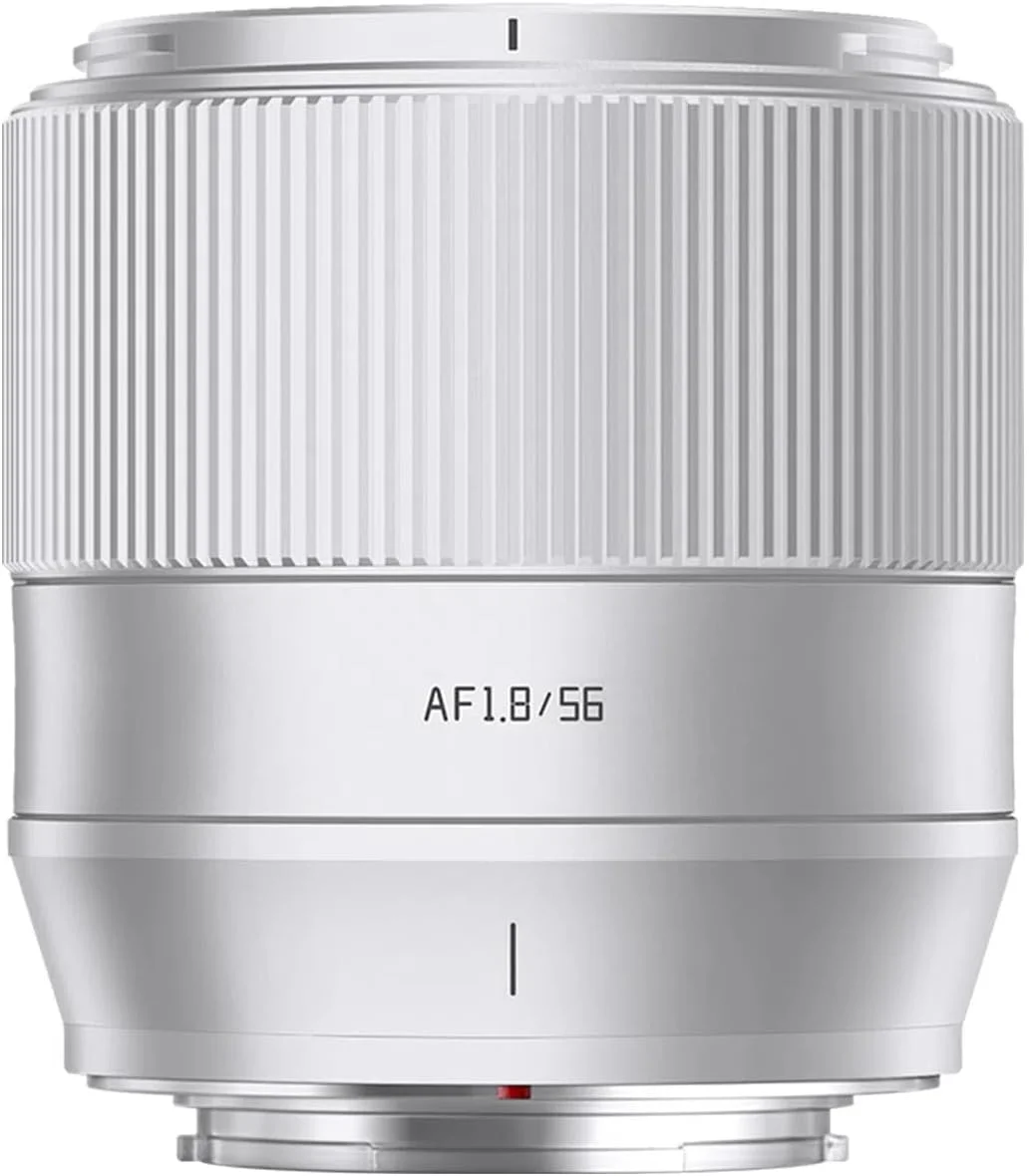لنز TTArtisan 56mm F1.8 با بدنه فلزی و فوکوس خودکار سازگار با Sony E-Mount - نقره ای