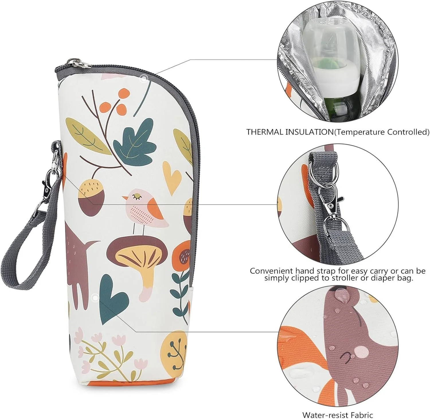 کیف حمل شیشه شیر کودک | کیف گرم نگهدارنده شیشه شیر کودک | کیف قابل حمل ضد آب، لوازم جانبی مسافرتی برای نگهداری، مهد کودک مادر کیف حمل شیشه شیر کودک | کیف گرم نگهدارنده شیشه شیر کودک | کیف قابل حمل ضد آب، لوازم جانبی مسافرتی برای نگهداری، مهد کودک مادر