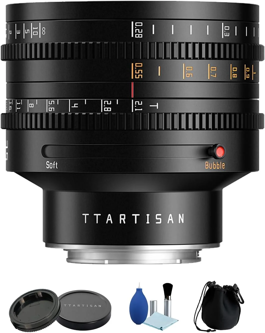 لنز سینمایی 35mm T2.1 تی‌تی‌آرتیسان با مانت فوجی X، فول فریم، دستی، دارای بوکه دوگانه سینمایی برای فیلمبرداری و ویدیو، سازگار با دوربین‌های نیکون با مانت Z مانند Z6, Z6II, Z7, Z7II, ZF, ZFC, Z9 و غیره.