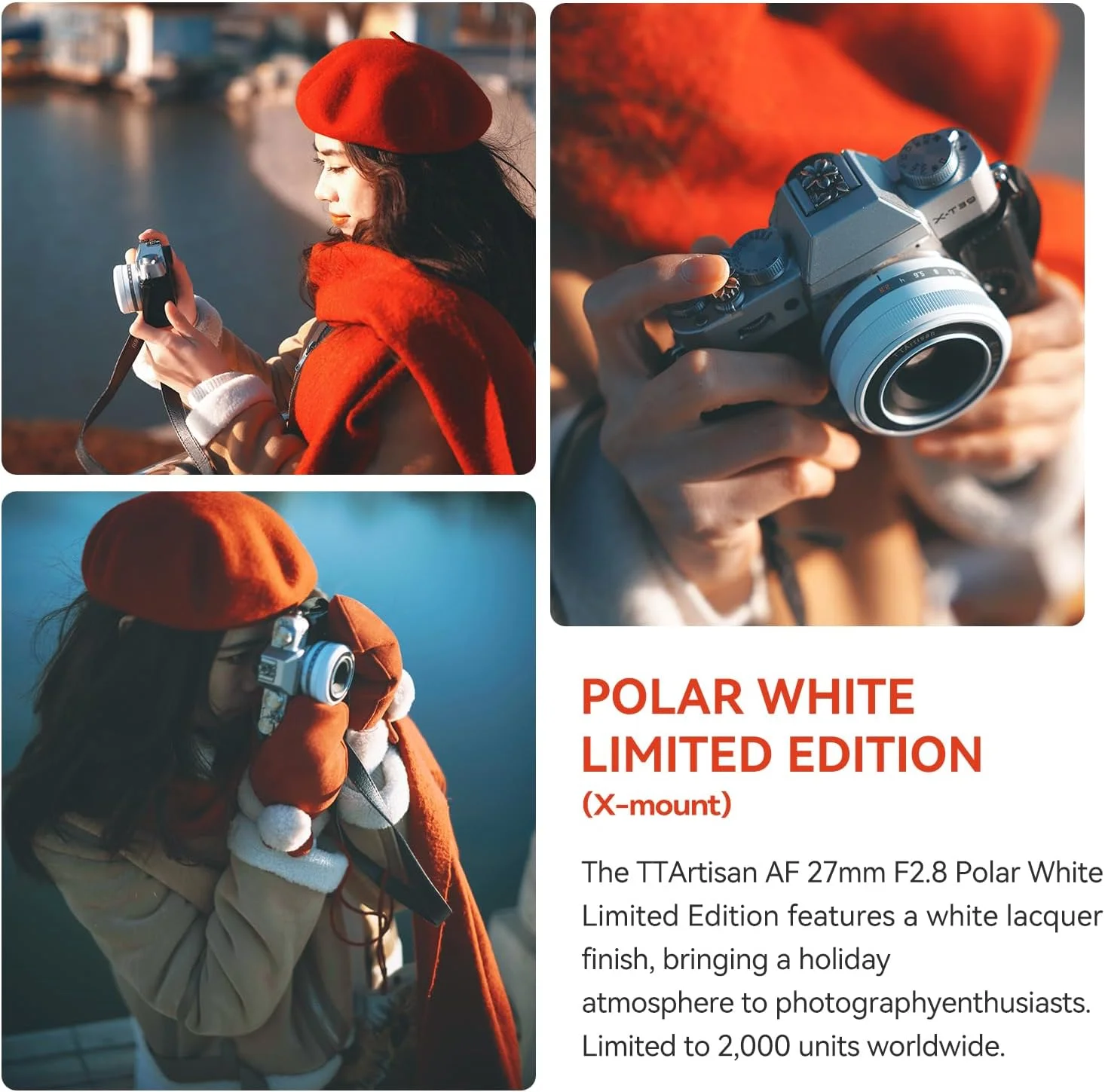 لنز TTArtisan AF 27mm F2.8 APS-C با فوکوس خودکار، لنز پنکیکی برای فوجی X-A3 X-A5 X-A7 X-H1 X-T100 X-T20 X-T200 X-T3 X-T30 X-T30II X-T4 X-Pro3 X-E3 X-E4 X-S10 (نسخه محدود، سفید قطبی) لنز TTArtisan AF 27mm F2.8 APS-C با فوکوس خودکار، لنز پنکیکی برای فوجی X-A3 X-A5 X-A7 X-H1 X-T100 X-T20 X-T200 X-T3 X-T30 X-T30II X-T4 X-Pro3 X-E3 X-E4 X-S10 (نسخه محدود، سفید قطبی)