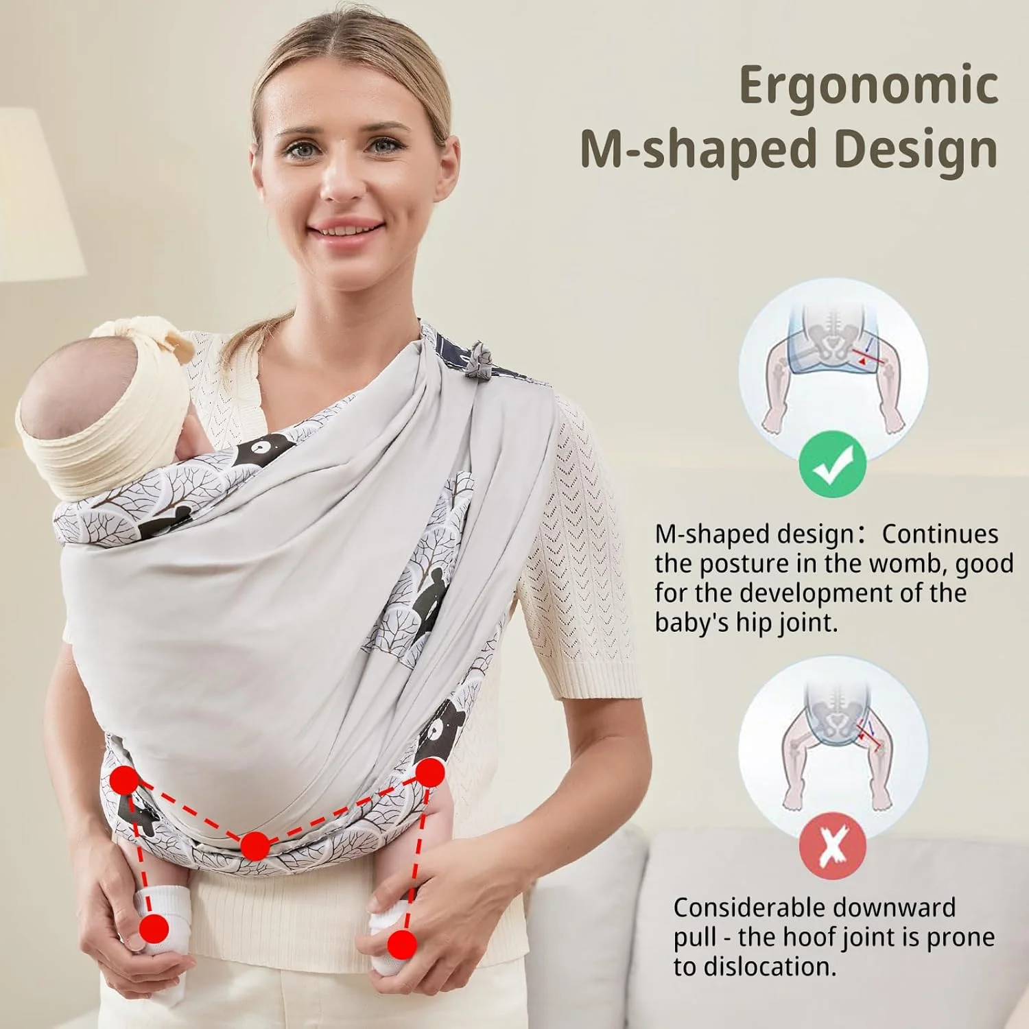 آغوشی نوزاد کیوبی، آغوشی نخی طبیعی، نگهدارنده نوزاد فوق العاده راحت برای پوشیدن و حمل آسان نوزاد، کودک نوپا (خاکستری) آغوشی نوزاد کیوبی، آغوشی نخی طبیعی، نگهدارنده نوزاد فوق العاده راحت برای پوشیدن و حمل آسان نوزاد، کودک نوپا (خاکستری)