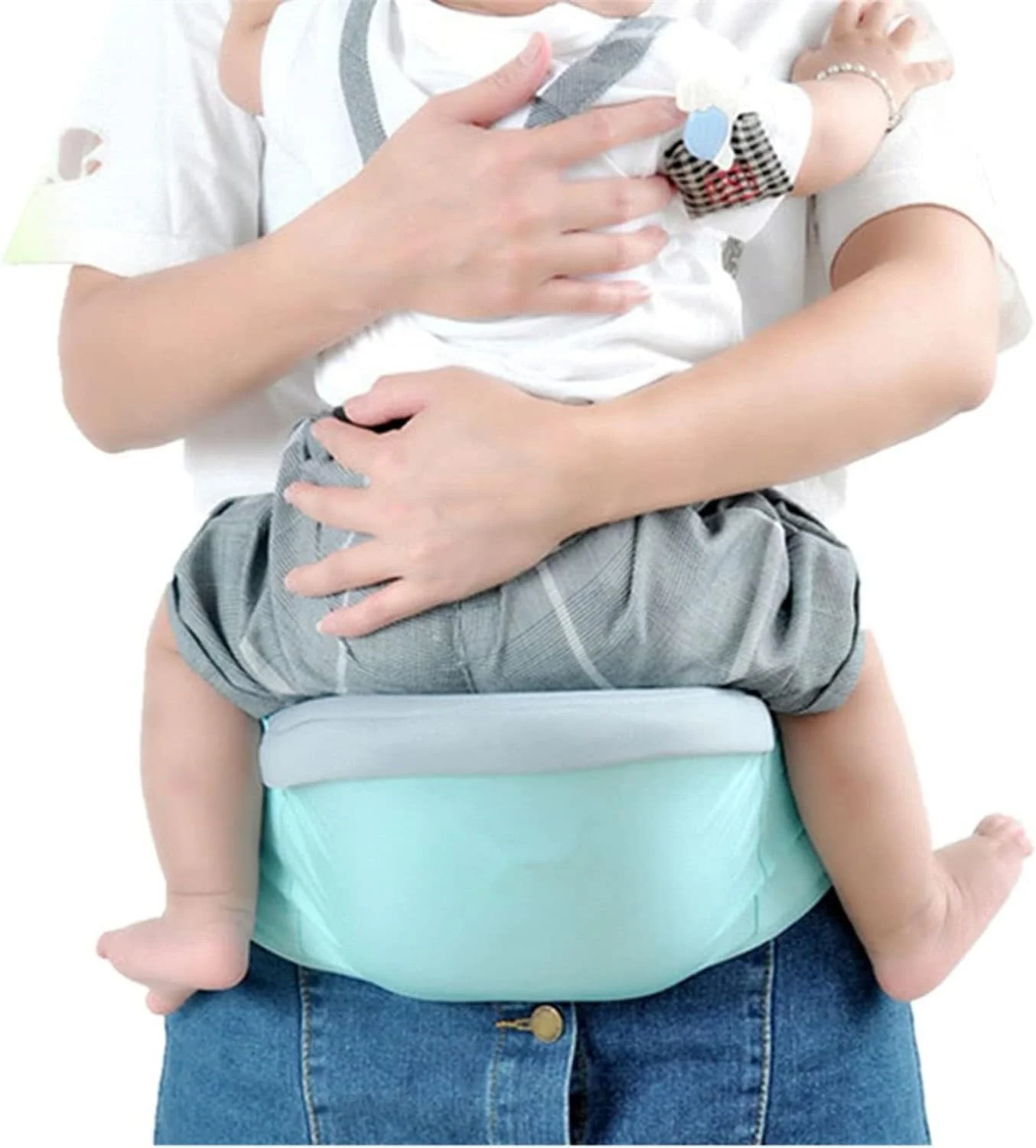 نشیمنگاه کمری کودک، آغوشی کودک با 4 حالت حمل، آغوشی قابل تنظیم و سبک وزن برای نوزاد 0-36 ماهه - آبی نشیمنگاه کمری کودک، آغوشی کودک با 4 حالت حمل، آغوشی قابل تنظیم و سبک وزن برای نوزاد 0-36 ماهه - آبی
