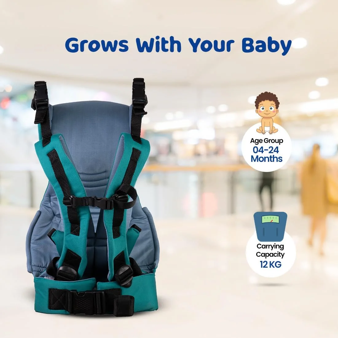 آغوشی نوزاد بومتوم قابل تنظیم و بدون نیاز به دست با 4 حالت حمل | آغوشی نوزاد برای 4 تا 24 ماه با پشتیبانی راحت سر و پا | حداکثر وزن تا 12 کیلوگرم (سبز رامای) آغوشی نوزاد بومتوم قابل تنظیم و بدون نیاز به دست با 4 حالت حمل | آغوشی نوزاد برای 4 تا 24 ماه با پشتیبانی راحت سر و پا | حداکثر وزن تا 12 کیلوگرم (سبز رامای)