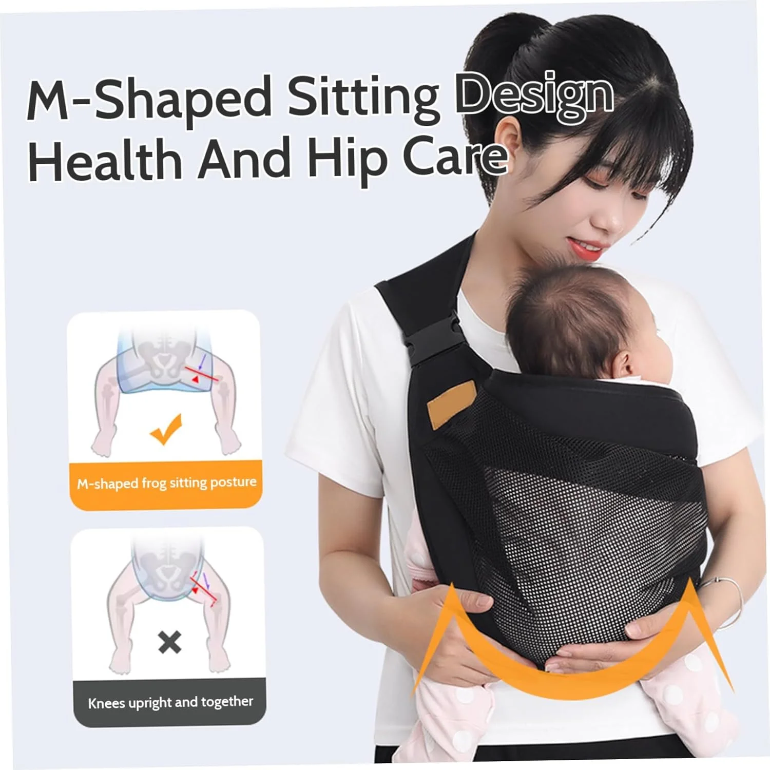 آغوشی نوزاد، آغوشی نوزاد قابل تنظیم از بدو تولد با نشیمنگاه نرم و بند پهن برای نوزاد و کودک نوپا آغوشی نوزاد، آغوشی نوزاد قابل تنظیم از بدو تولد با نشیمنگاه نرم و بند پهن برای نوزاد و کودک نوپا