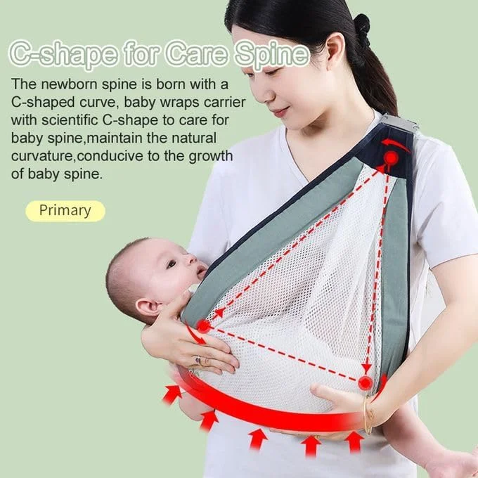 کمربند نگهدارنده نوزاد توری GLUN®، کمربند آغوشی قابل تنظیم با بندهای ضخیم شانه، لوازم جانبی مراقبت از نوزاد در فضای باز کمربند نگهدارنده نوزاد توری GLUN®، کمربند آغوشی قابل تنظیم با بندهای ضخیم شانه، لوازم جانبی مراقبت از نوزاد در فضای باز