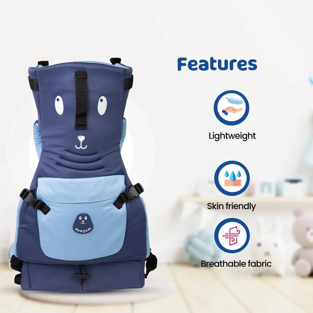 آغوشی نوزاد بامتوم قابل تنظیم و بدون نیاز به دست با 4 حالت حمل | آغوشی نوزاد برای 4 تا 24 ماه با پشتیبانی راحت سر و پا | حداکثر وزن تا 12 کیلوگرم (آبی سرمه ای) آغوشی نوزاد بامتوم قابل تنظیم و بدون نیاز به دست با 4 حالت حمل | آغوشی نوزاد برای 4 تا 24 ماه با پشتیبانی راحت سر و پا | حداکثر وزن تا 12 کیلوگرم (آبی سرمه ای)