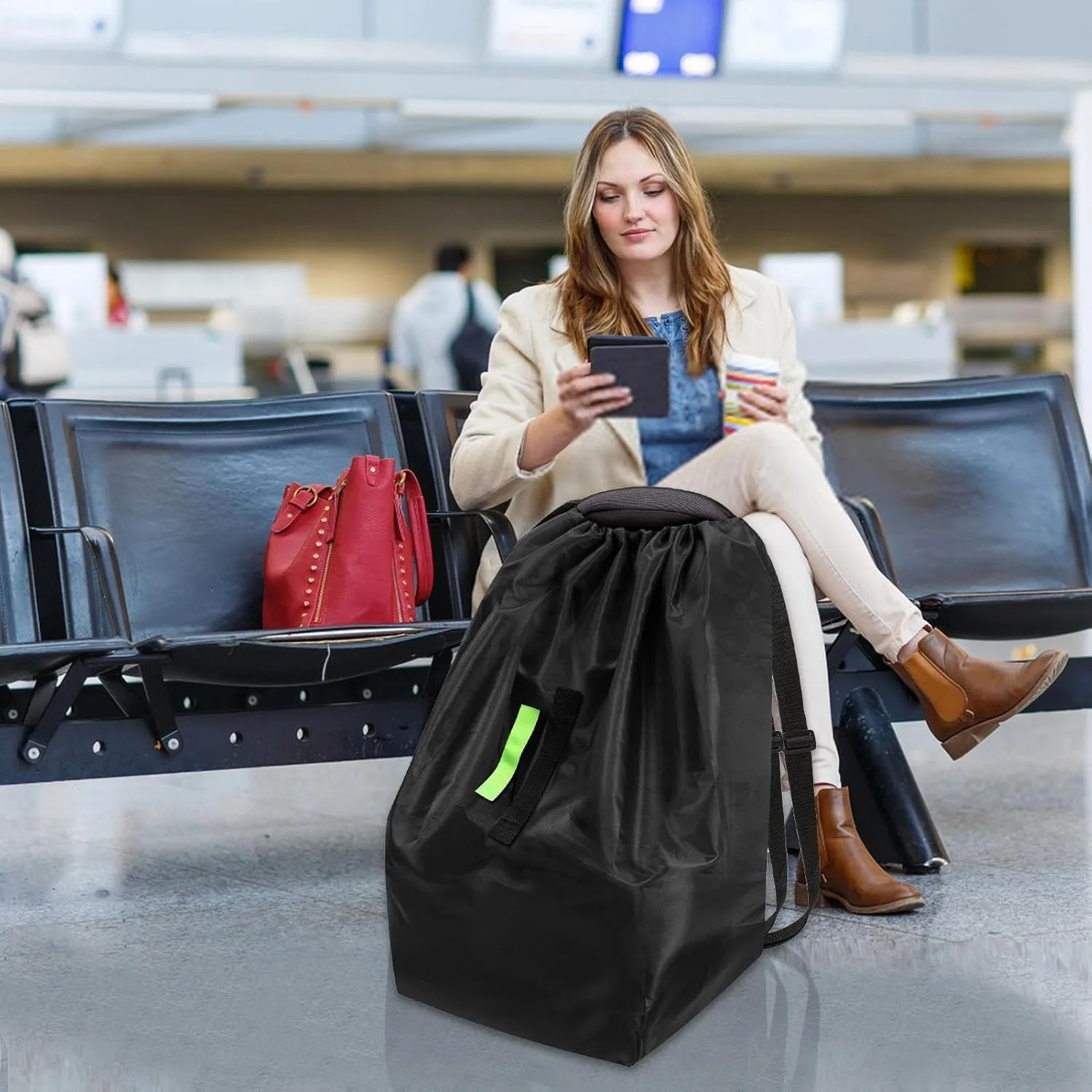 کیف حمل صندلی ماشین کودک برای هواپیما - کاور صندلی ماشین، کیف مسافرتی هوایی - ضد آب و جادار، لوازم جانبی حمل کودک برای خانواده، نوجوانان و بزرگسالان در سفر جاده ای و گردش ها کیف حمل صندلی ماشین کودک برای هواپیما - کاور صندلی ماشین، کیف مسافرتی هوایی - ضد آب و جادار، لوازم جانبی حمل کودک برای خانواده، نوجوانان و بزرگسالان در سفر جاده ای و گردش ها