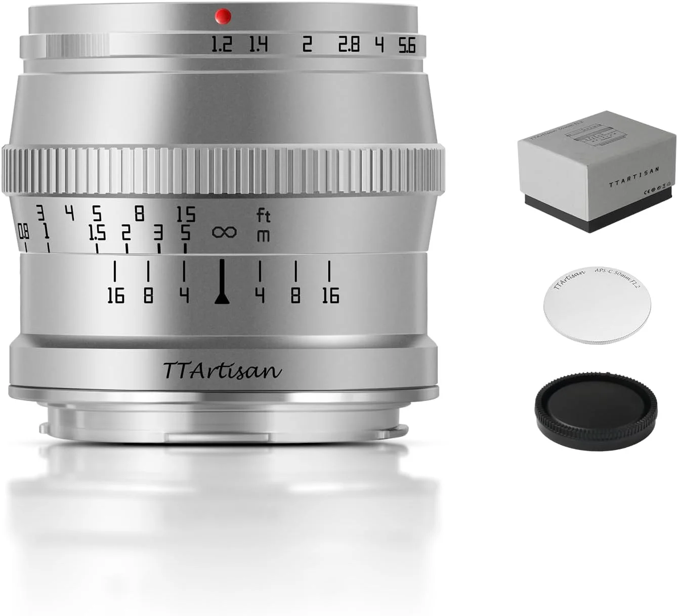 لنز 50mm F1.2 APS-C با فوکوس دستی TTArtisan، دیافراگم باز، سازگار با Leica T، TL، TL2، CL، Sigma FP (دهانه Leica L، نقره ای) لنز 50mm F1.2 APS-C با فوکوس دستی TTArtisan، دیافراگم باز، سازگار با Leica T، TL، TL2، CL، Sigma FP (دهانه Leica L، نقره ای)