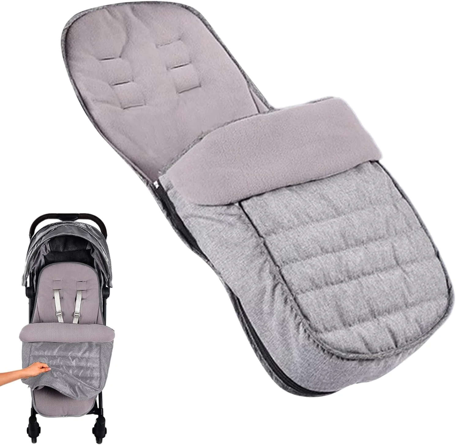 کیسه خواب بانتی - تشک صندلی گرم کننده پا برای کالسکه کودک - پتوی ضد آب برای تخت نوزاد، اتاق، کریر مسافرتی، کالسکه بچه گانه، پیاده روی در فضای باز و زمین بازی
