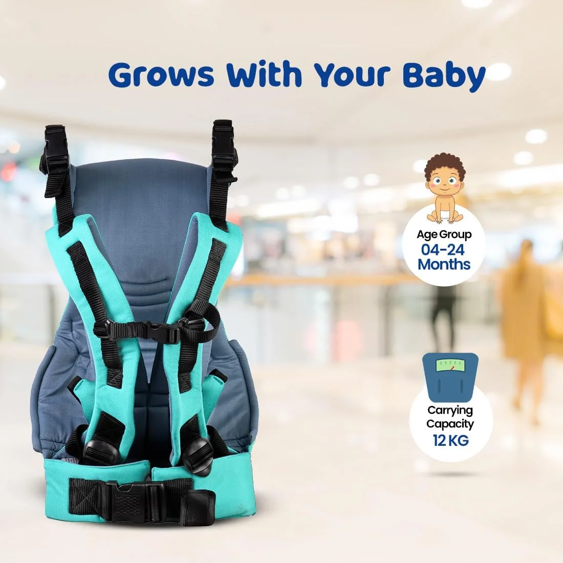 آغوشی نوزاد بامتوم قابل تنظیم و بدون نیاز به دست با 4 حالت حمل | آغوشی نوزاد برای 4 تا 24 ماه با پشتیبانی راحت سر و پا | حداکثر وزن تا 12 کیلوگرم (سبز دریایی)، کودک نوپا آغوشی نوزاد بامتوم قابل تنظیم و بدون نیاز به دست با 4 حالت حمل | آغوشی نوزاد برای 4 تا 24 ماه با پشتیبانی راحت سر و پا | حداکثر وزن تا 12 کیلوگرم (سبز دریایی)، کودک نوپا