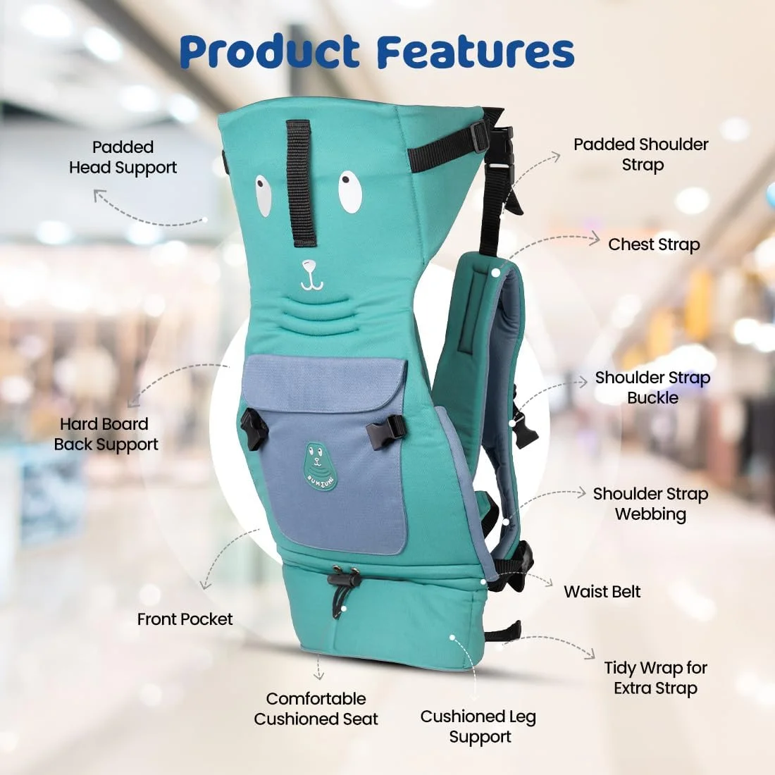 آغوشی نوزاد بامتوم قابل تنظیم و بدون نیاز به دست با 4 حالت حمل | آغوشی نوزاد برای 4 تا 24 ماه با پشتیبانی راحت سر و پا | حداکثر وزن تا 12 کیلوگرم (سبز دریایی)، کودک نوپا آغوشی نوزاد بامتوم قابل تنظیم و بدون نیاز به دست با 4 حالت حمل | آغوشی نوزاد برای 4 تا 24 ماه با پشتیبانی راحت سر و پا | حداکثر وزن تا 12 کیلوگرم (سبز دریایی)، کودک نوپا