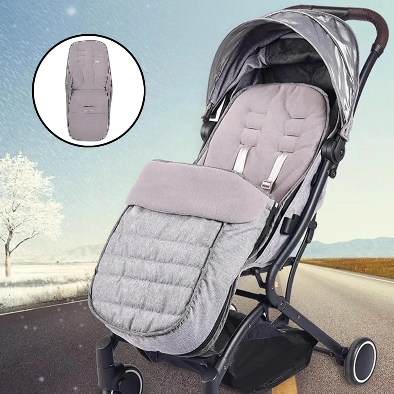 کیسه خواب بافتنی - پتوی کالسکه ای گرم برای فصل زمستان | پتوی ضد آب برای حمل نوزاد، مسافرت در فضای باز، کالسکه، صندلی ماشین، زمین بازی کودکان، پارک و خرید