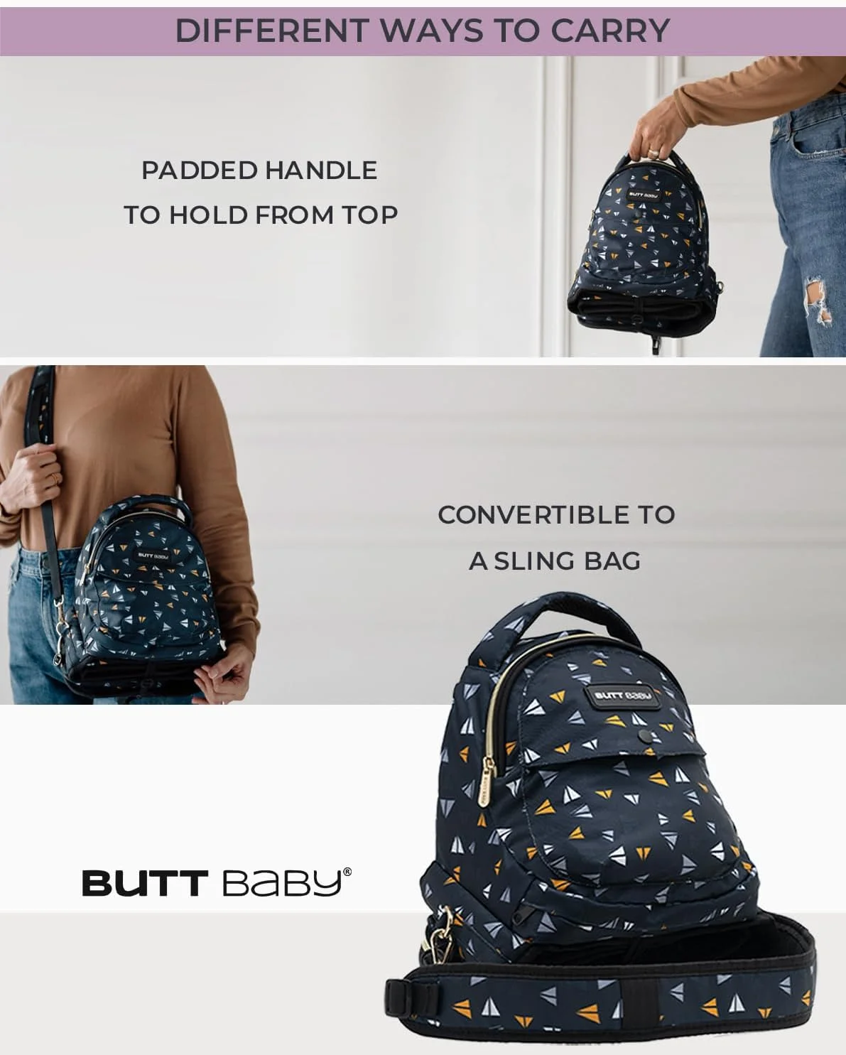 آغوشی نوزاد BUTT BaBY مناسب هواپیما با نشیمنگاه کمری، کیف لوازم کوچک و قابلیت تبدیل به کیف آویز با آغوشی ارگونومیک نوزاد دارای کیف لوازم سرخود، آغوشی 6 در 1 مناسب نوزاد 5 ماهه تا 36 ماهه آغوشی نوزاد BUTT BaBY مناسب هواپیما با نشیمنگاه کمری، کیف لوازم کوچک و قابلیت تبدیل به کیف آویز با آغوشی ارگونومیک نوزاد دارای کیف لوازم سرخود، آغوشی 6 در 1 مناسب نوزاد 5 ماهه تا 36 ماهه