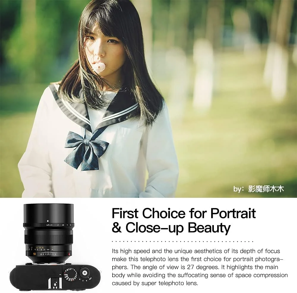 لنز دوربین بدون آینه TTArtisan 90mm f1.25 (مانت GFX، مشکی)