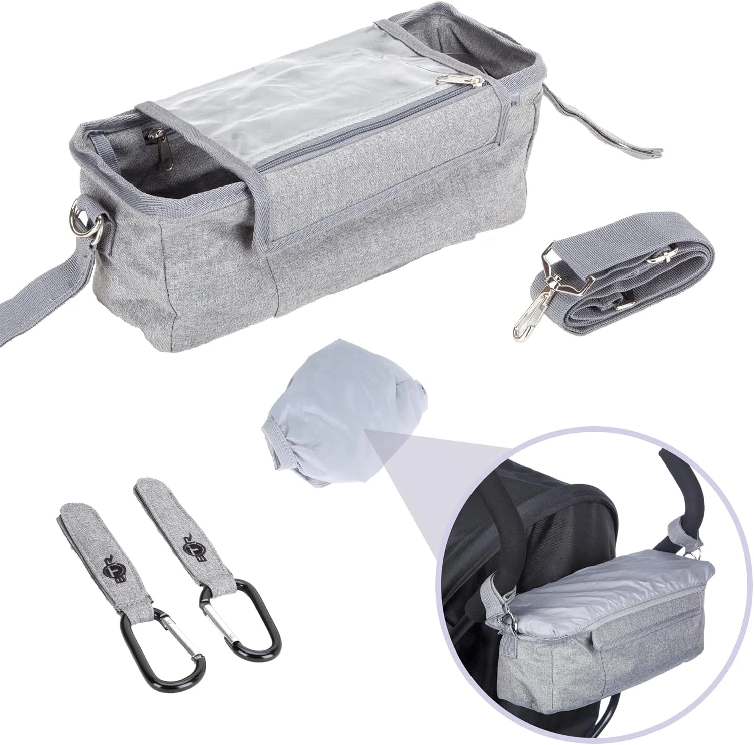 کیف لوازم کودک با جای موبایل و روکش ضد آب. مناسب برای همه کالسکه ها. کیف لوازم و سازمان دهنده جهانی کالسکه BTR کیف لوازم کودک با جای موبایل و روکش ضد آب. مناسب برای همه کالسکه ها. کیف لوازم و سازمان دهنده جهانی کالسکه BTR