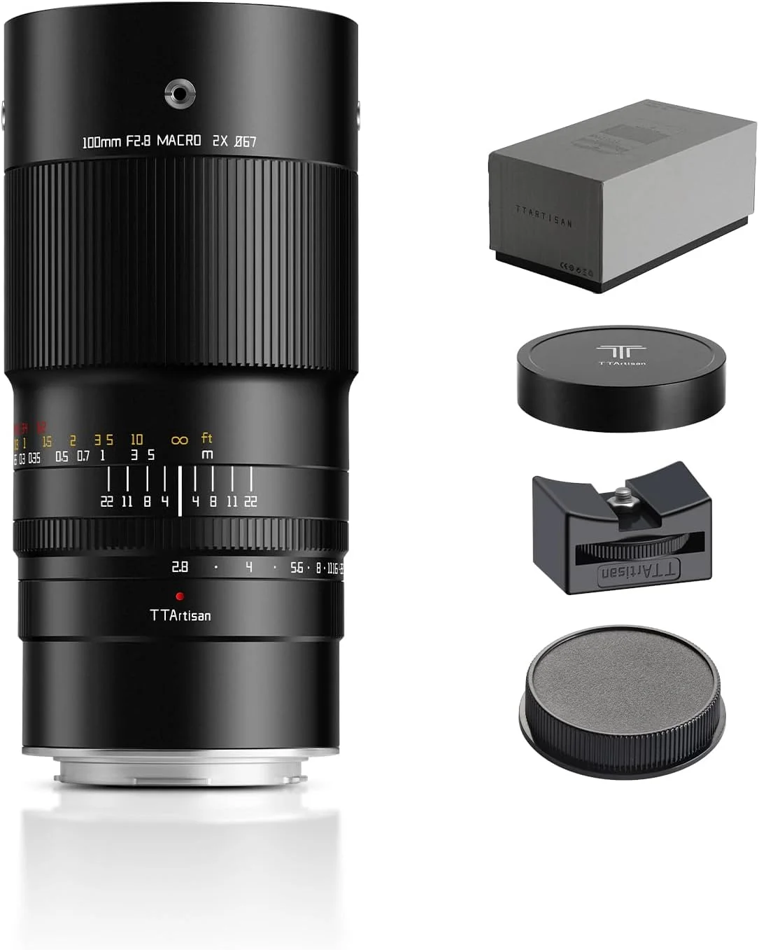 لنز ماکرو 100mm F2.8 2X تی تی آرتಿಸان با فریم کامل و فوکوس دستی برای مانت L با بزرگنمایی 2X مناسب برای دوربین های سری L TL TL2 CL SL SL2 FP FPL S1 S1M S1R S1RM S1H S1K S5