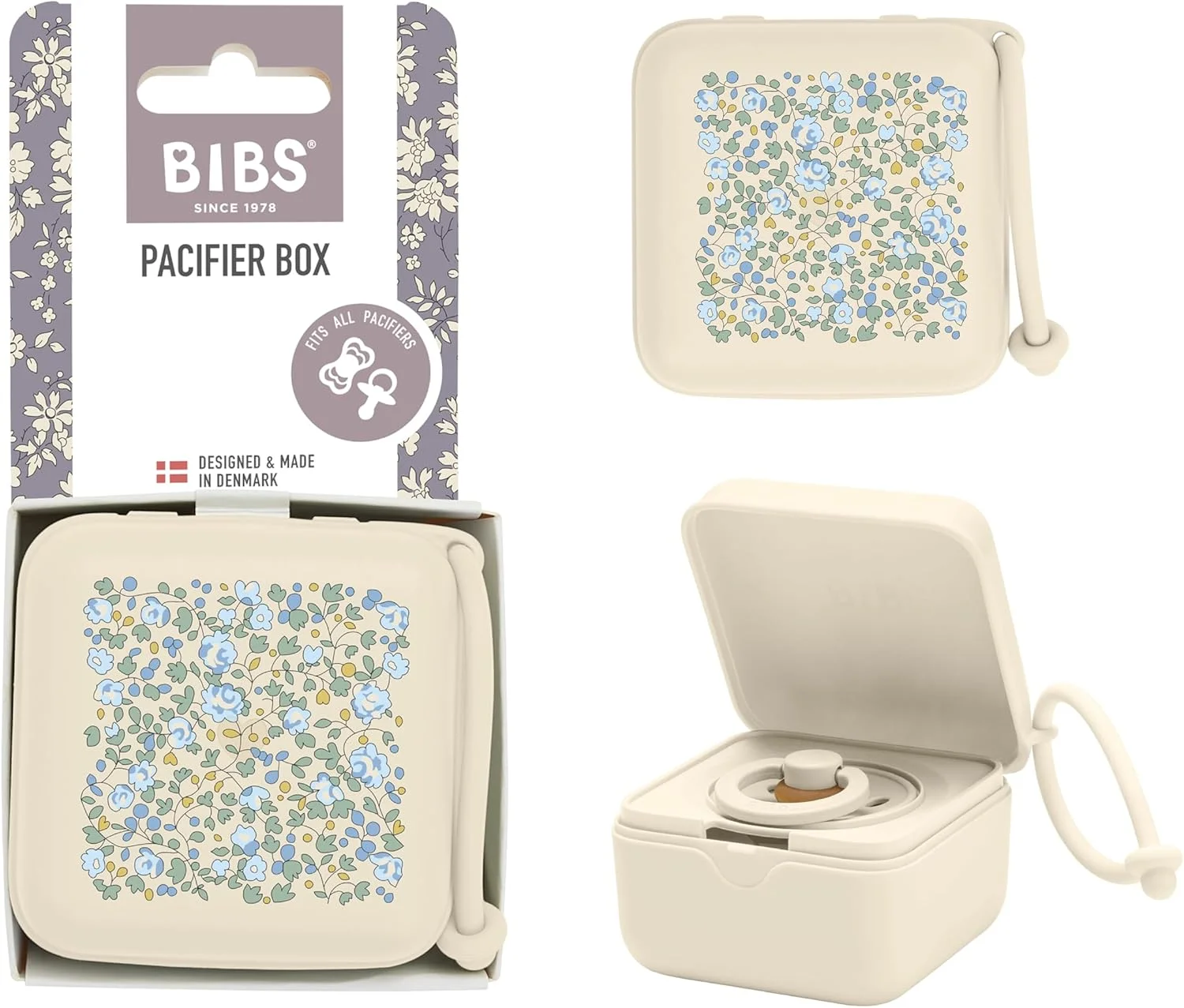 جعبه پستانک بیبز BIBS x Liberty طرح Eloise Ivory جعبه پستانک بیبز BIBS x Liberty طرح Eloise Ivory