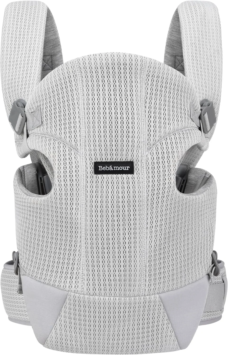 آغوشی نوزاد ببامور، قابل استفاده در جلو و پشت، به همراه 2 عدد پیشبند شانه، خاکستری روشن آغوشی نوزاد ببامور، قابل استفاده در جلو و پشت، به همراه 2 عدد پیشبند شانه، خاکستری روشن