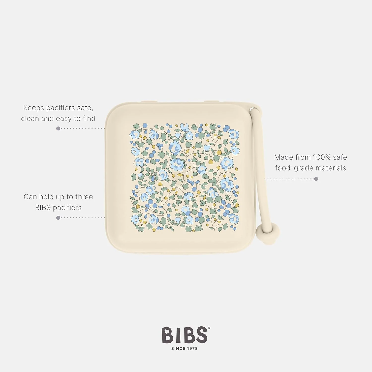 جعبه پستانک بیبز BIBS x Liberty طرح Eloise Ivory جعبه پستانک بیبز BIBS x Liberty طرح Eloise Ivory