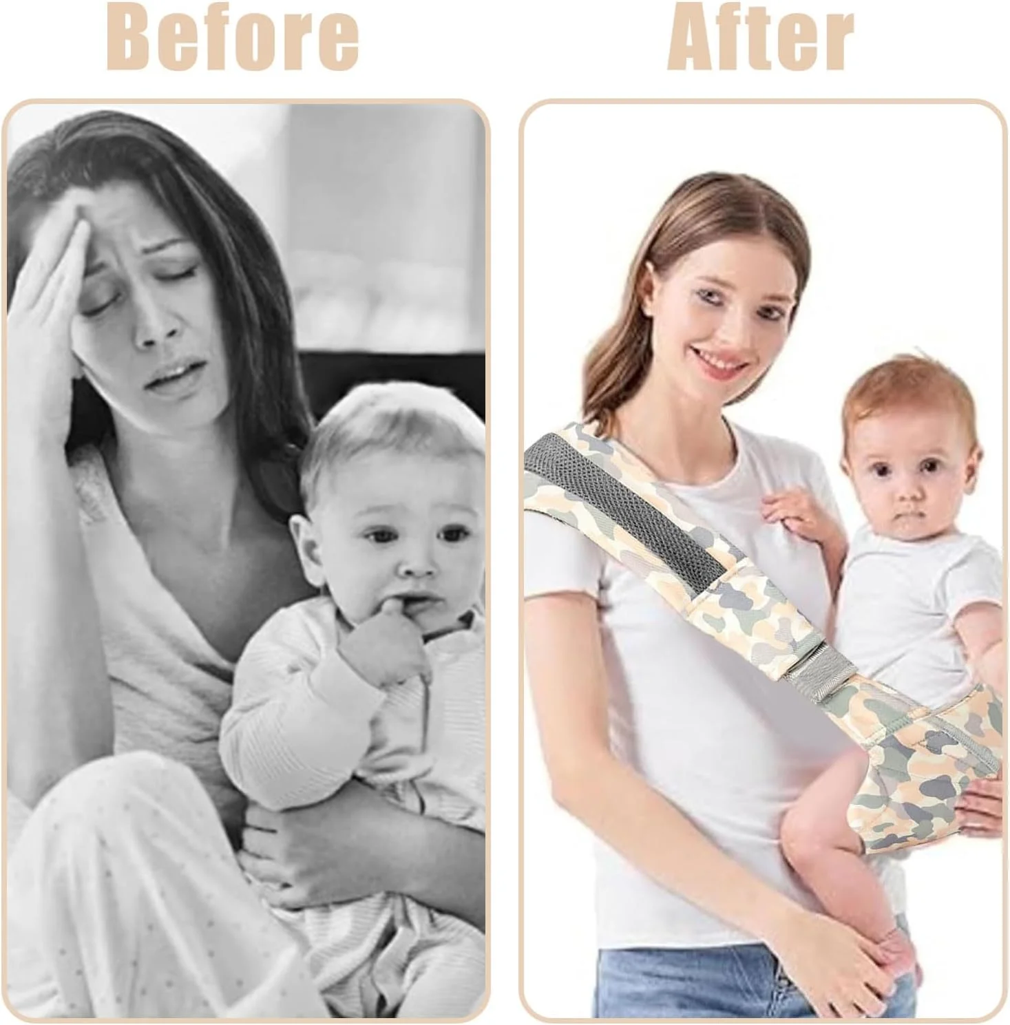 BIGTHREE Baby Sling Carrier Toddler, Soft and Breathable Mesh Baby Sling, Adjustable Portable Toddler Carriers, B-aby Hip and Side Carrier, with Waist Support, for Baby 3-36 Months, Grey BIGTHREE Baby Sling Carrier Toddler, Soft and Breathable Mesh Baby Sling, Adjustable Portable Toddler Carriers, B-aby Hip and Side Carrier, with Waist Support, for Baby 3-36 Months, Grey