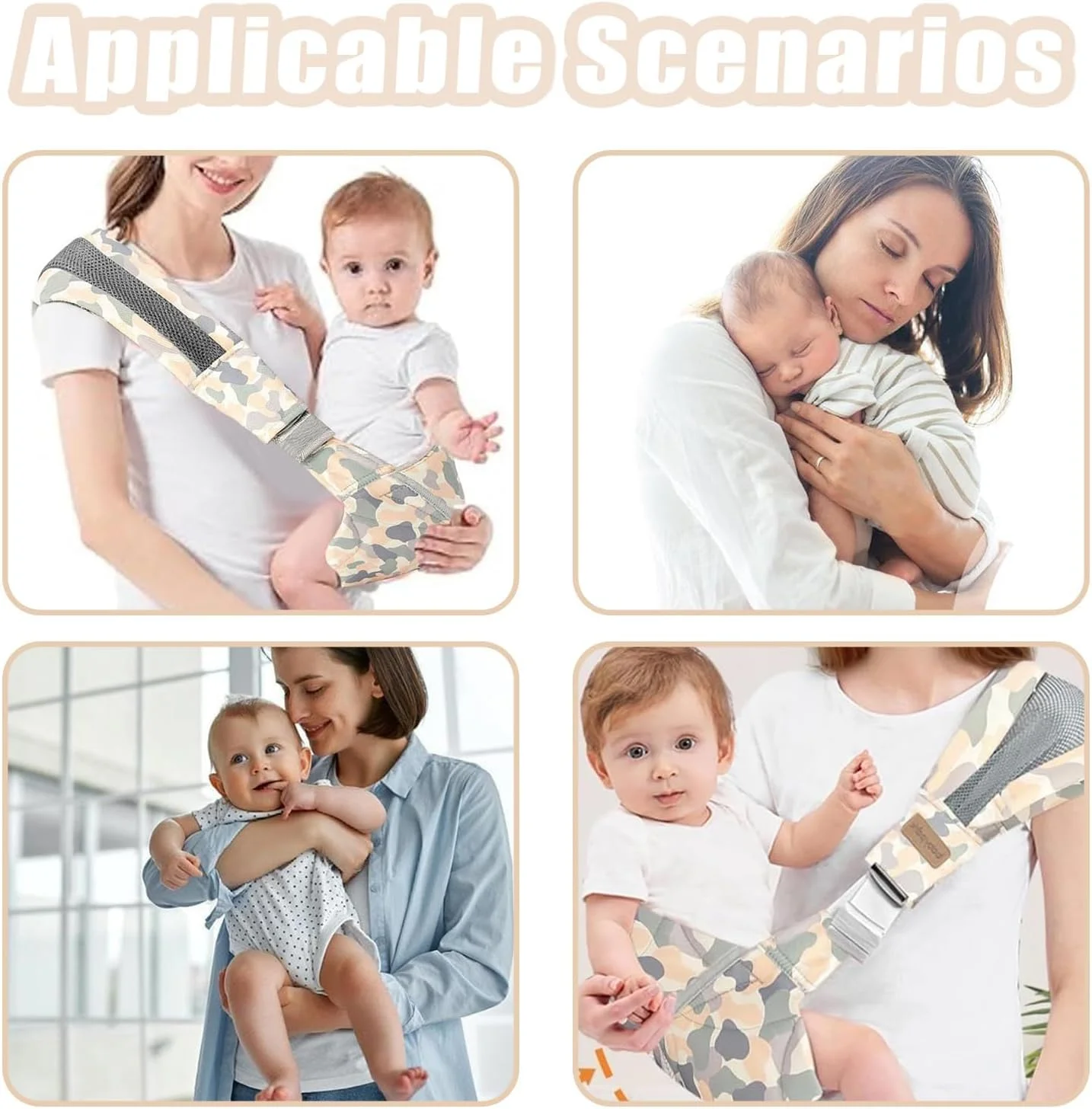 BIGTHREE Baby Sling Carrier Toddler, Soft and Breathable Mesh Baby Sling, Adjustable Portable Toddler Carriers, B-aby Hip and Side Carrier, with Waist Support, for Baby 3-36 Months, Grey BIGTHREE Baby Sling Carrier Toddler, Soft and Breathable Mesh Baby Sling, Adjustable Portable Toddler Carriers, B-aby Hip and Side Carrier, with Waist Support, for Baby 3-36 Months, Grey