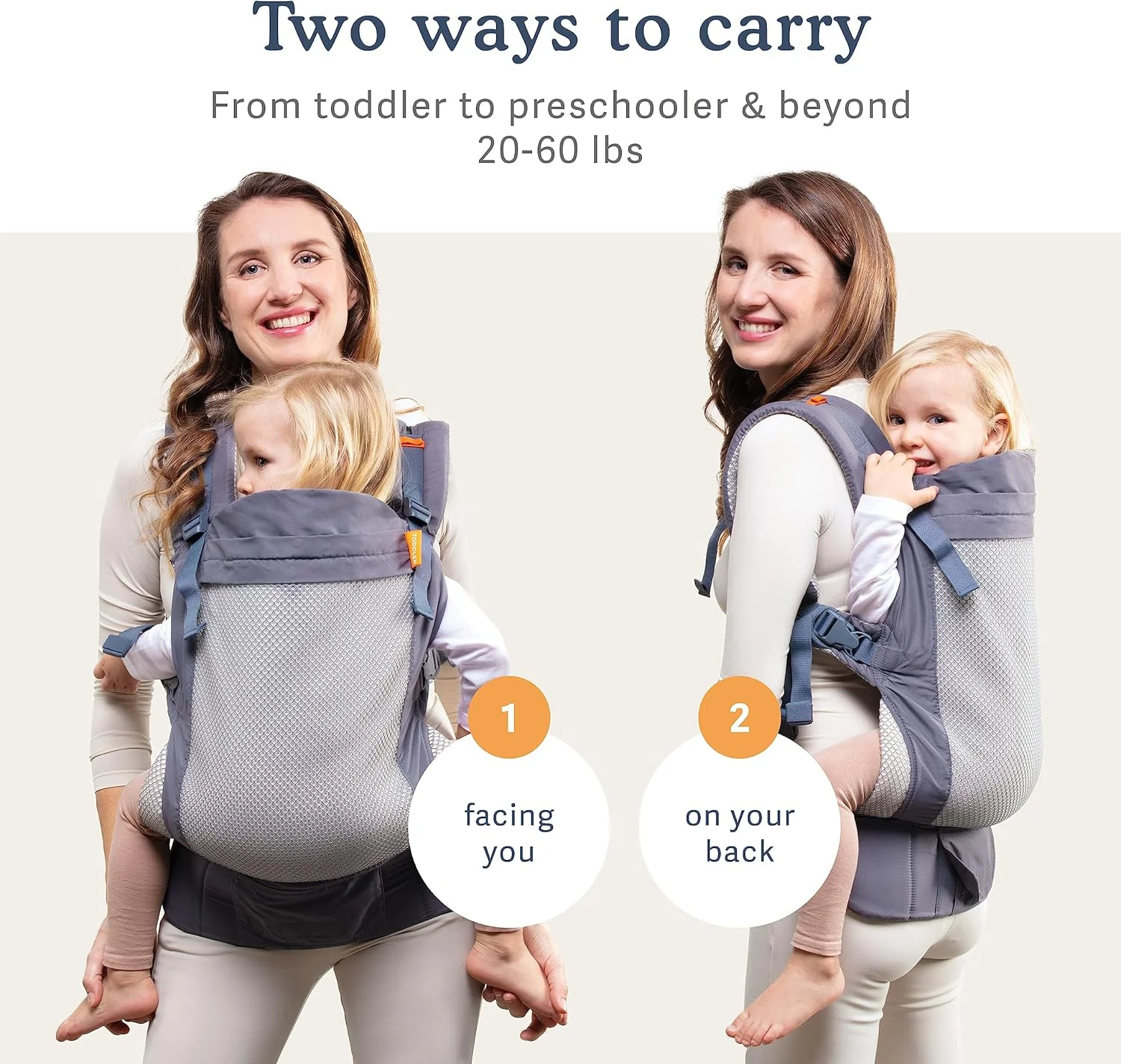 آغوشی کودک بکو با نشیمنگاه فوق العاده پهن - کوله پشتی حمل کودک نوپا و حمل از جلو - سبک و قابل تنفس 9 تا 27 کیلوگرم (خاکستری تیره خنک) آغوشی کودک بکو با نشیمنگاه فوق العاده پهن - کوله پشتی حمل کودک نوپا و حمل از جلو - سبک و قابل تنفس 9 تا 27 کیلوگرم (خاکستری تیره خنک)