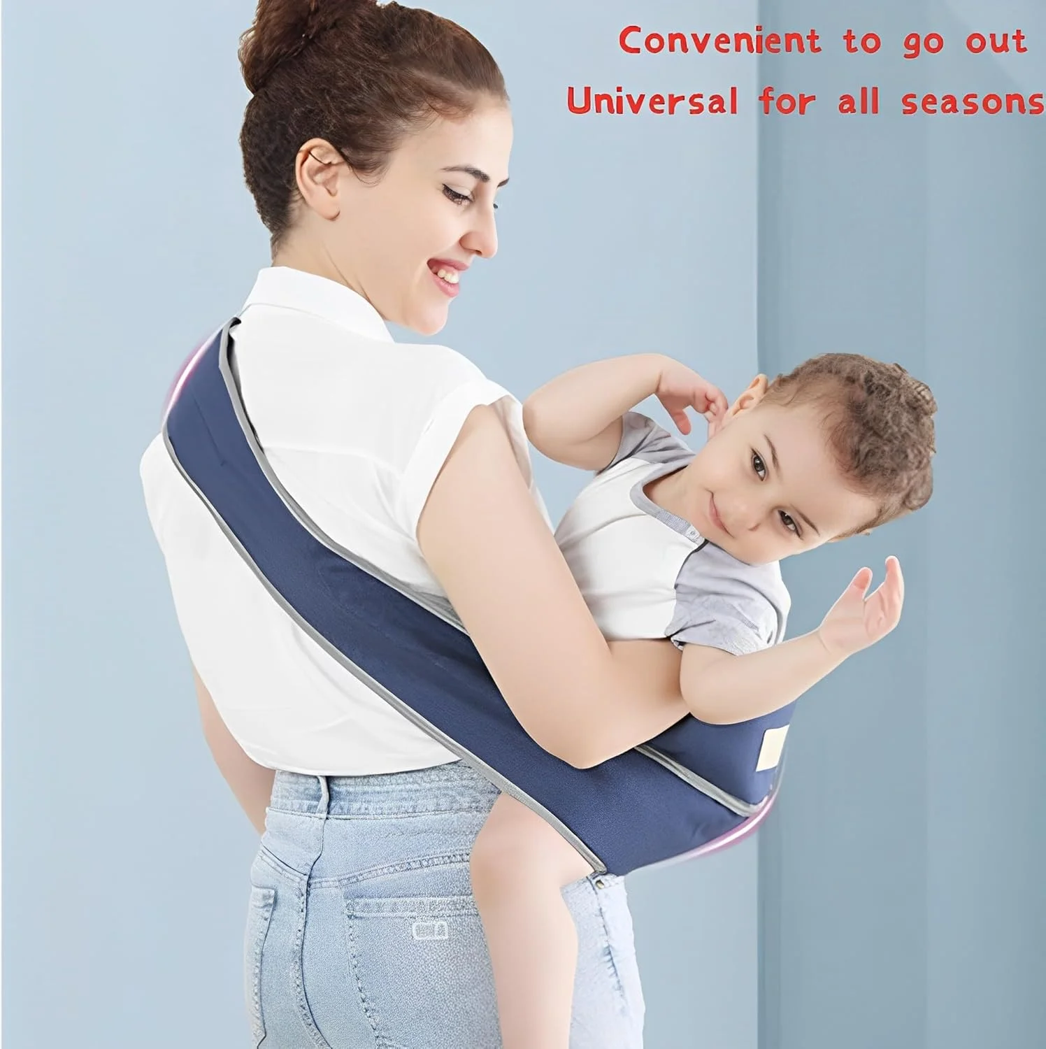 آغوشی کودک Beauenty، اسلینگ نوزاد قابل حمل با بند قابل تنظیم، پد نرم و نشیمنگاه ضد لغزش، نگهدارنده ارگونومیک کودک برای 6-36 ماه آغوشی کودک Beauenty، اسلینگ نوزاد قابل حمل با بند قابل تنظیم، پد نرم و نشیمنگاه ضد لغزش، نگهدارنده ارگونومیک کودک برای 6-36 ماه