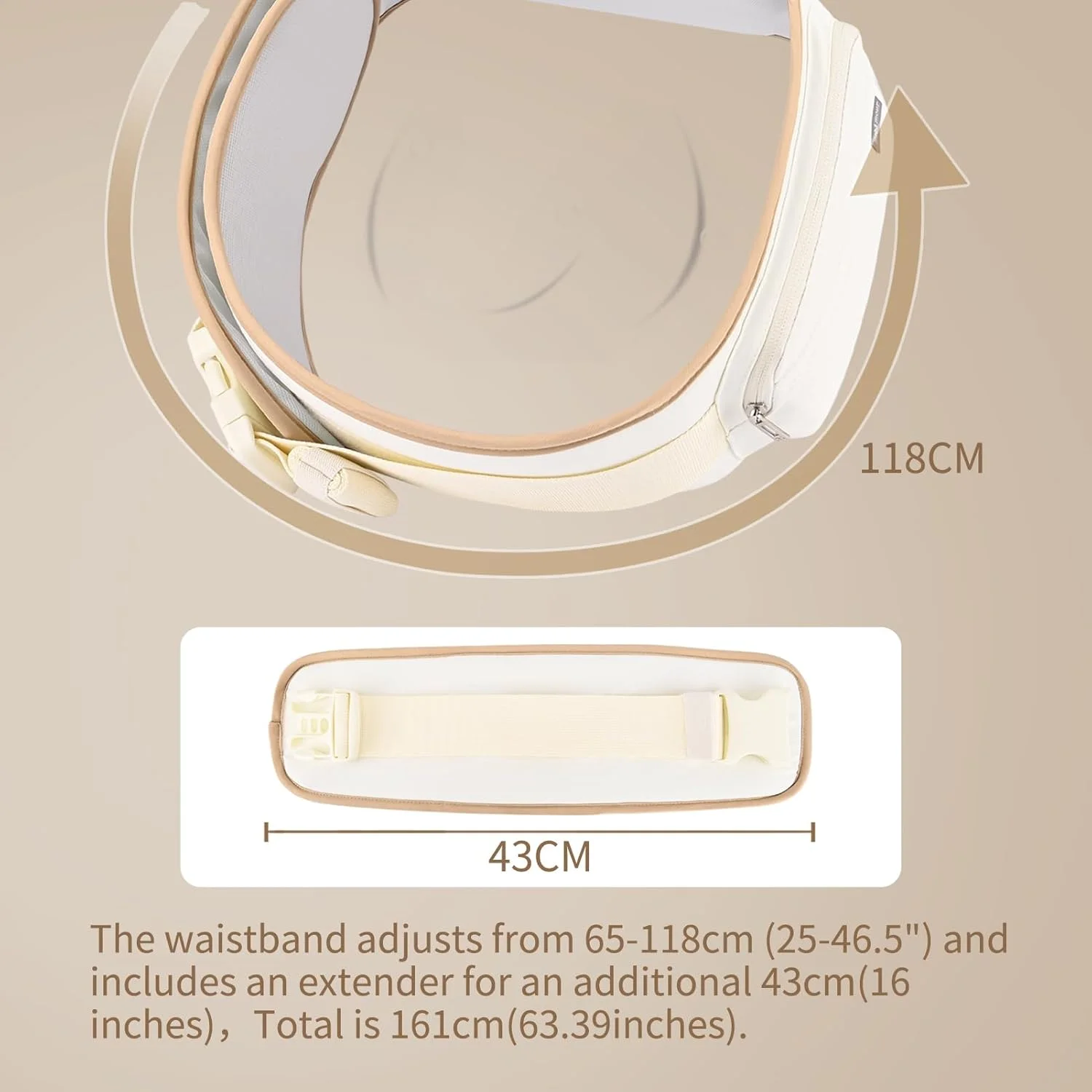 آغوشی نوزاد ببه مامور مناسب نوزاد تا نوپا، صندلی کمری 0-36 ماه با کلاه سر، 3 عدد پد دندان گیر، افزایش دهنده کمر، کیف نگهداری و جا پستانکی (بژ) آغوشی نوزاد ببه مامور مناسب نوزاد تا نوپا، صندلی کمری 0-36 ماه با کلاه سر، 3 عدد پد دندان گیر، افزایش دهنده کمر، کیف نگهداری و جا پستانکی (بژ)