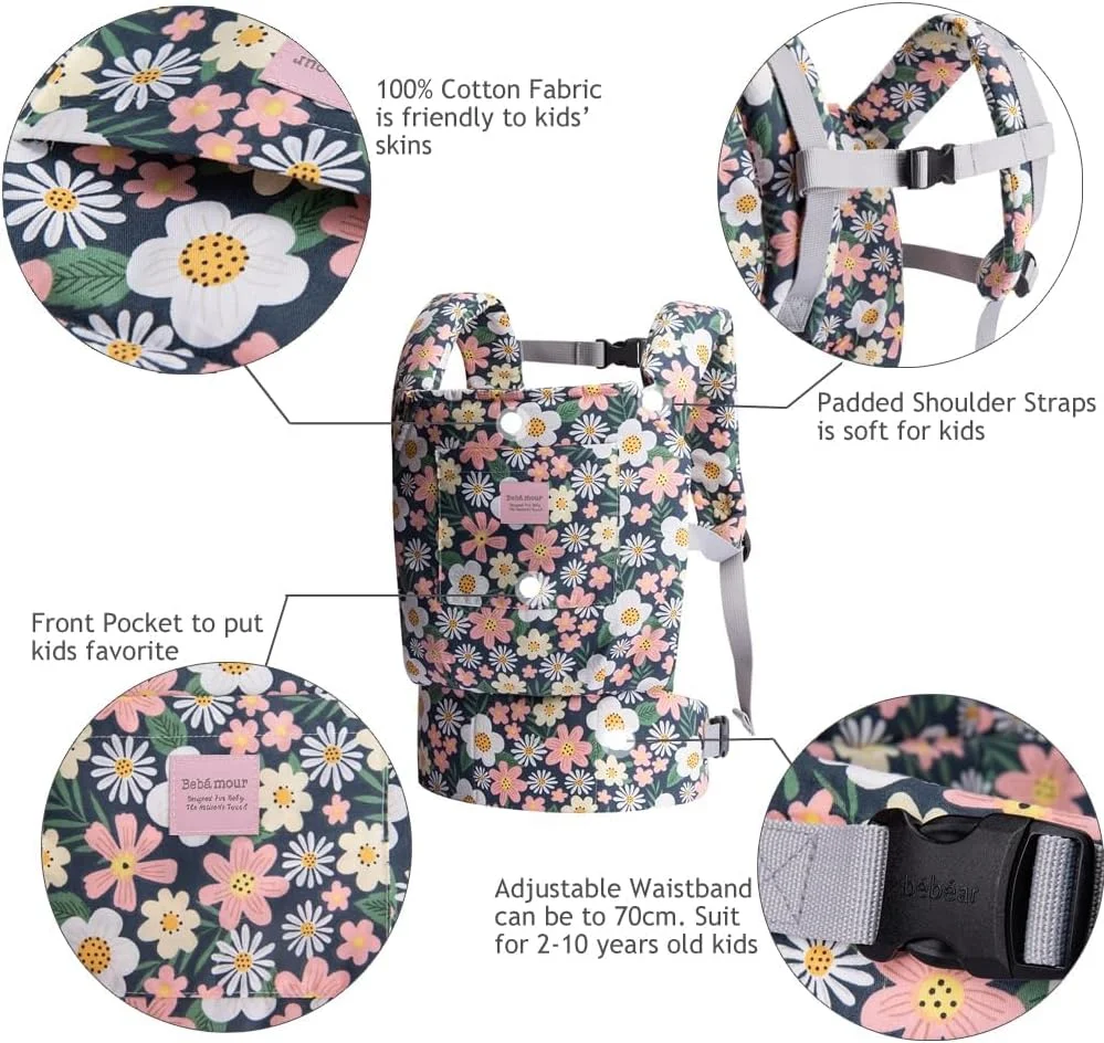 حامل عروسک دخترانه Bebamour، اسلینگ نرم 3 در 1 برای کودکان، لوازم جانبی عروسک 100% پنبه (گل های سبز) حامل عروسک دخترانه Bebamour، اسلینگ نرم 3 در 1 برای کودکان، لوازم جانبی عروسک 100% پنبه (گل های سبز)