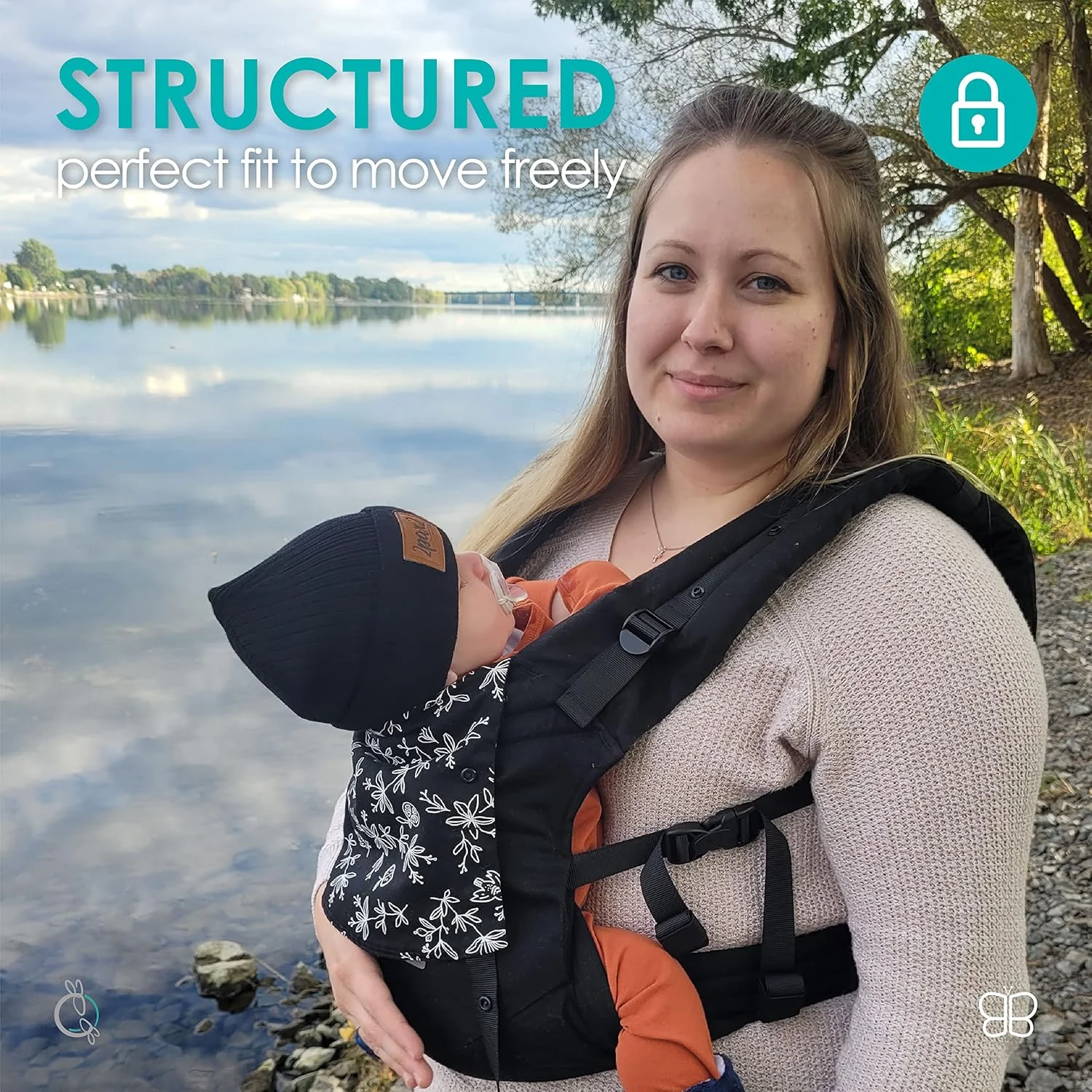 آغوشی نوزاد ب ب لاو مدل Pöp’NGO - کوله پشتی قابل تنظیم و آویز قفسه سینه جلویی با شش حالت، شامل بالشتک های سر، کیف مسافرتی، برای نوزاد، کودک نوپا (مشکی) آغوشی نوزاد ب ب لاو مدل Pöp’NGO - کوله پشتی قابل تنظیم و آویز قفسه سینه جلویی با شش حالت، شامل بالشتک های سر، کیف مسافرتی، برای نوزاد، کودک نوپا (مشکی)