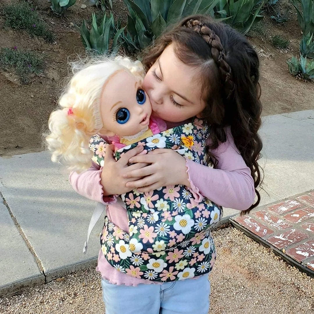 حامل عروسک دخترانه Bebamour، اسلینگ نرم 3 در 1 برای کودکان، لوازم جانبی عروسک 100% پنبه (گل های سبز) حامل عروسک دخترانه Bebamour، اسلینگ نرم 3 در 1 برای کودکان، لوازم جانبی عروسک 100% پنبه (گل های سبز)