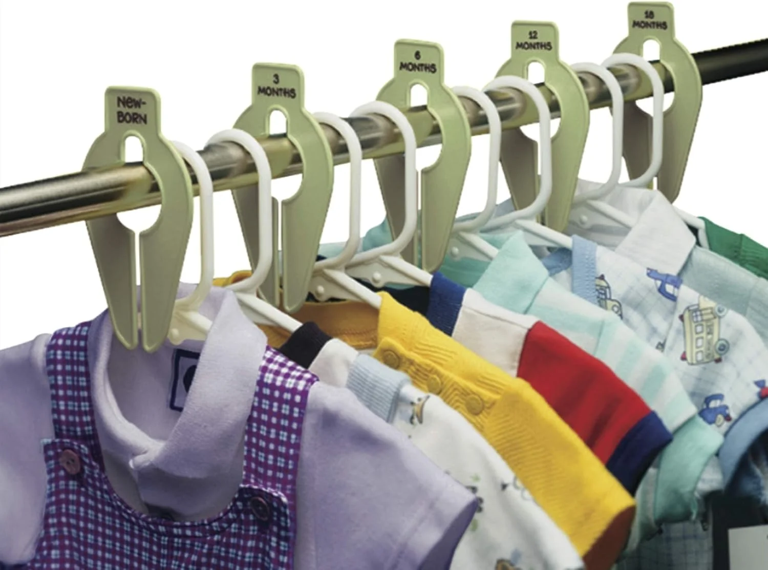 Baby Buddy Closet Organizers, Newborn Essential and Nursery Must Have to Easily Divide Baby Clothes from Newborn to Size 8, Gray, Set of 10