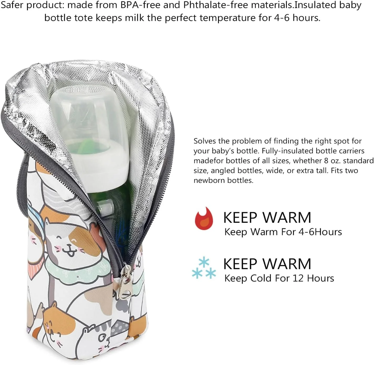 کیف شیشه شیر کودک - کیف گرم نگهدارنده و خنک کننده شیشه شیر - کیف حمل ضد آب قابل حمل، لوازم جانبی مسافرتی برای نگهداری شیر، مهد کودک مادر کیف شیشه شیر کودک - کیف گرم نگهدارنده و خنک کننده شیشه شیر - کیف حمل ضد آب قابل حمل، لوازم جانبی مسافرتی برای نگهداری شیر، مهد کودک مادر