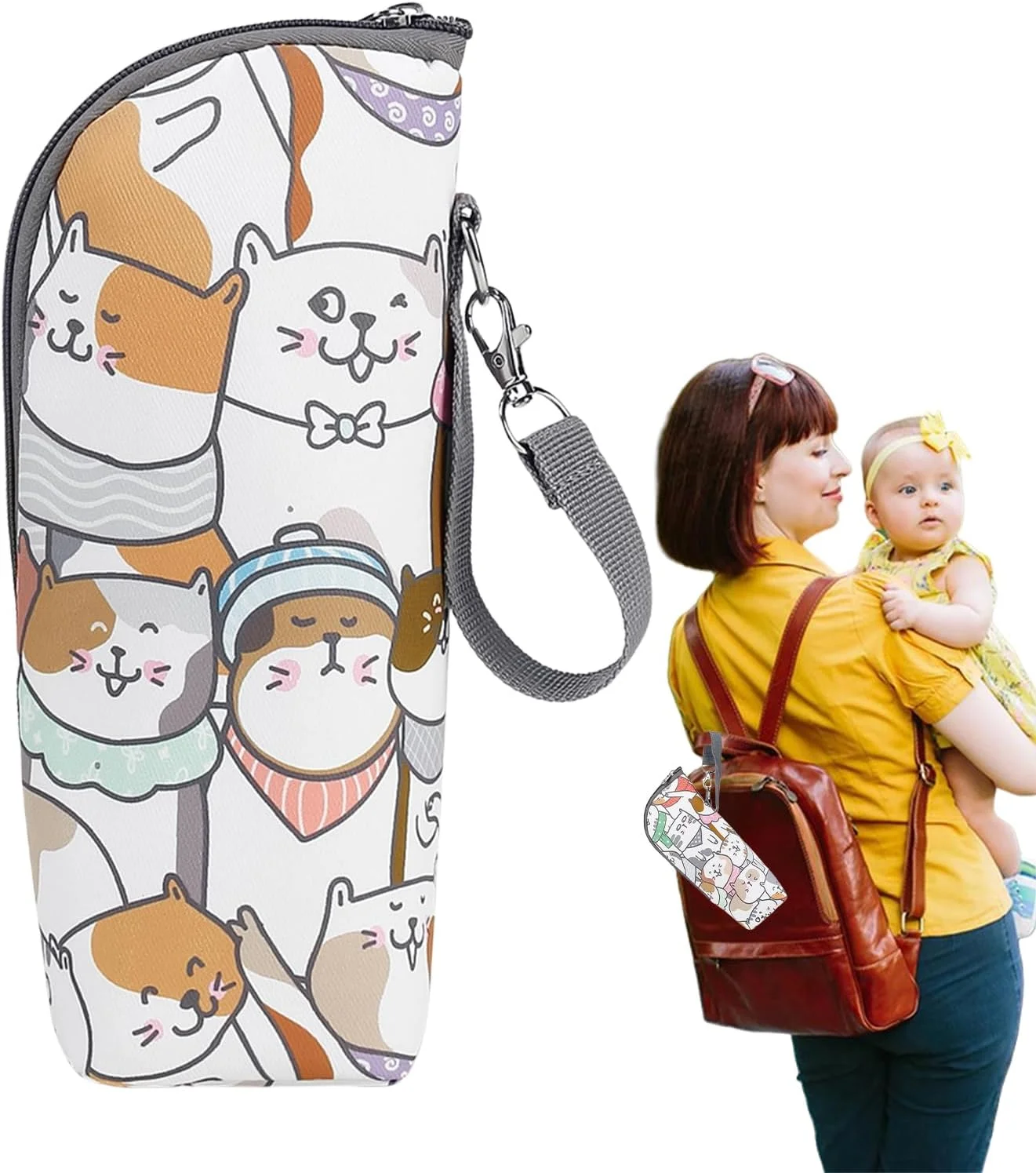 کیف شیشه شیر کودک - کیف گرم نگهدارنده و خنک کننده شیشه شیر - کیف حمل ضد آب قابل حمل، لوازم جانبی مسافرتی برای نگهداری شیر، مهد کودک مادر کیف شیشه شیر کودک - کیف گرم نگهدارنده و خنک کننده شیشه شیر - کیف حمل ضد آب قابل حمل، لوازم جانبی مسافرتی برای نگهداری شیر، مهد کودک مادر