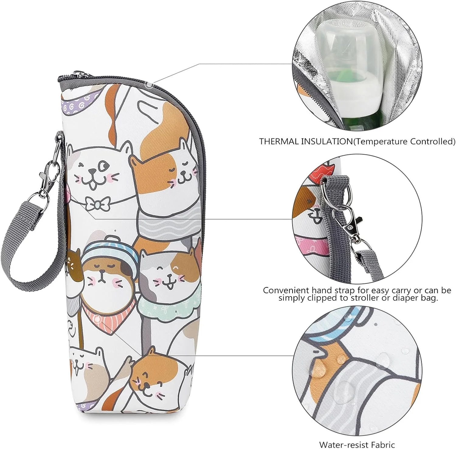 کیف شیشه شیر کودک - کیف گرم نگهدارنده و خنک کننده شیشه شیر - کیف حمل ضد آب قابل حمل، لوازم جانبی مسافرتی برای نگهداری شیر، مهد کودک مادر کیف شیشه شیر کودک - کیف گرم نگهدارنده و خنک کننده شیشه شیر - کیف حمل ضد آب قابل حمل، لوازم جانبی مسافرتی برای نگهداری شیر، مهد کودک مادر