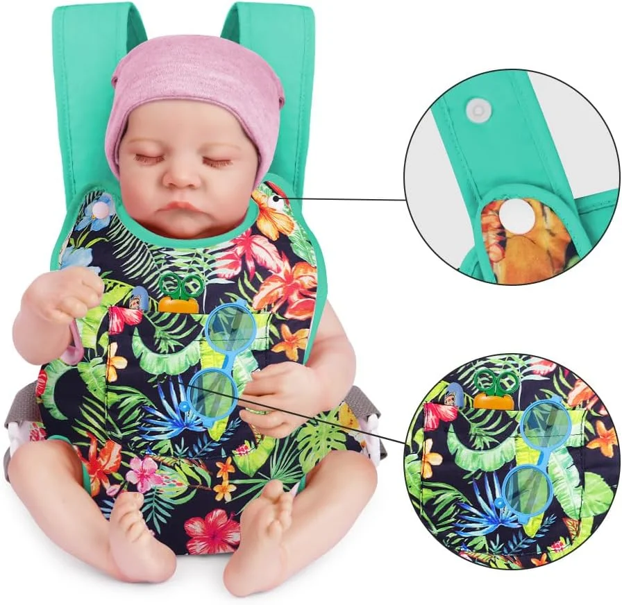 آلسو کریر عروسک نوزاد، کریر عروسکی پنبه نرم، حمل از جلو و پشت با بندهای قابل تنظیم برای نوزاد، صندلی کریر عروسک 14 تا 18 اینچی برای نوزاد تازه متولد شده، لوازم جانبی عروسک کریر برای کودکان (سبز تیره) آلسو کریر عروسک نوزاد، کریر عروسکی پنبه نرم، حمل از جلو و پشت با بندهای قابل تنظیم برای نوزاد، صندلی کریر عروسک 14 تا 18 اینچی برای نوزاد تازه متولد شده، لوازم جانبی عروسک کریر برای کودکان (سبز تیره)