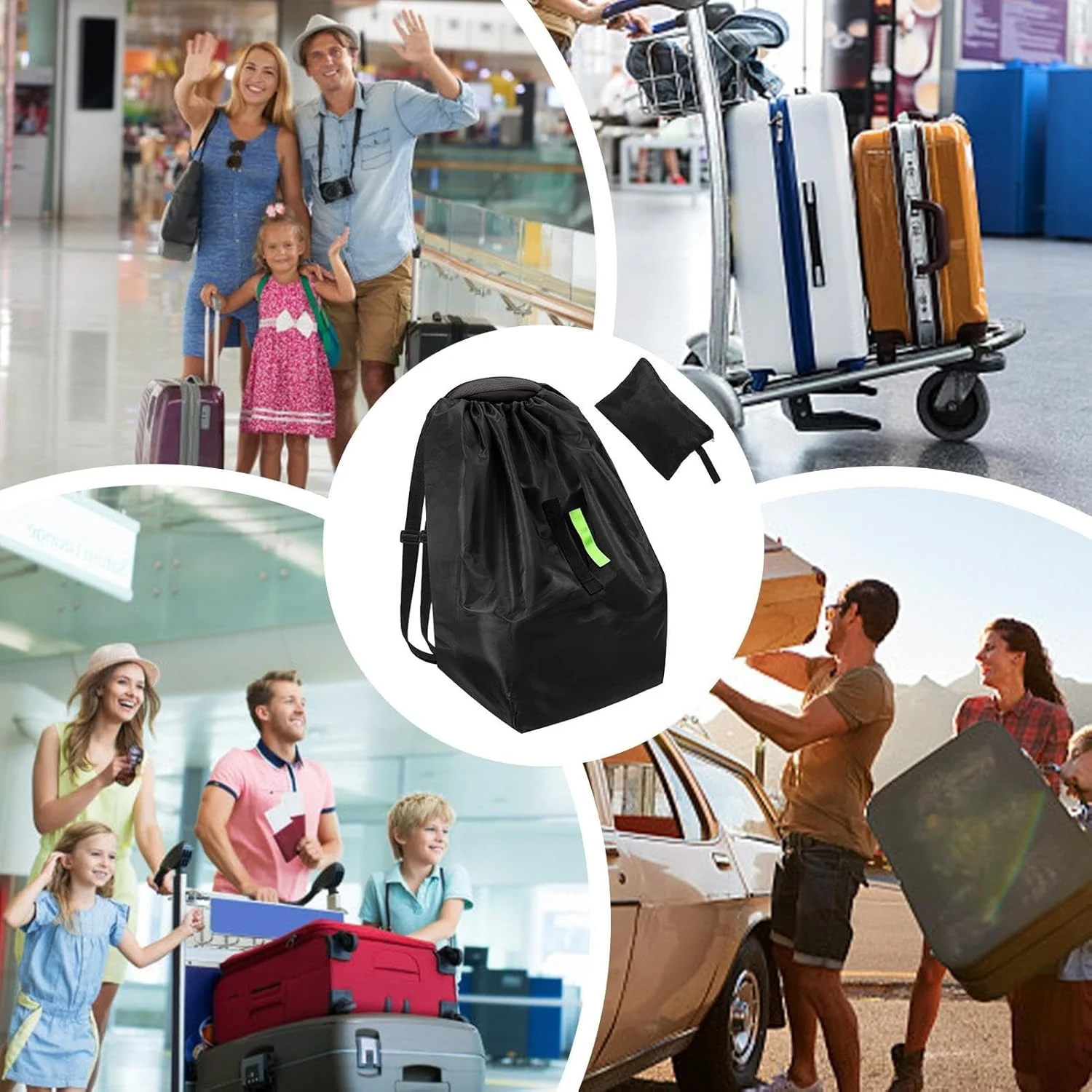 کیف حمل صندلی ماشین کودک برای مسافرت هوایی | کیف مسافرتی بادوام با بند شانه | لوازم جانبی ضد آب و جادار برای حمل نوزاد مناسب خانواده، نوجوانان و بزرگسالان در سفرهای جاده ای و گردش ها کیف حمل صندلی ماشین کودک برای مسافرت هوایی | کیف مسافرتی بادوام با بند شانه | لوازم جانبی ضد آب و جادار برای حمل نوزاد مناسب خانواده، نوجوانان و بزرگسالان در سفرهای جاده ای و گردش ها