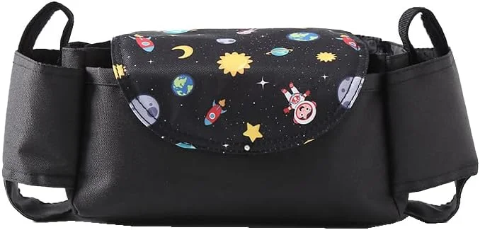 کیف لوازم کودک و ارگانایزر коляска، لوازم جانبی کودک، جا لیوانی، کاور، مناسب نوزادان، کیف قابل حمل برای مسافرت و ماشین، مناسب برای انواع коляска (35x11x15cmTI842)