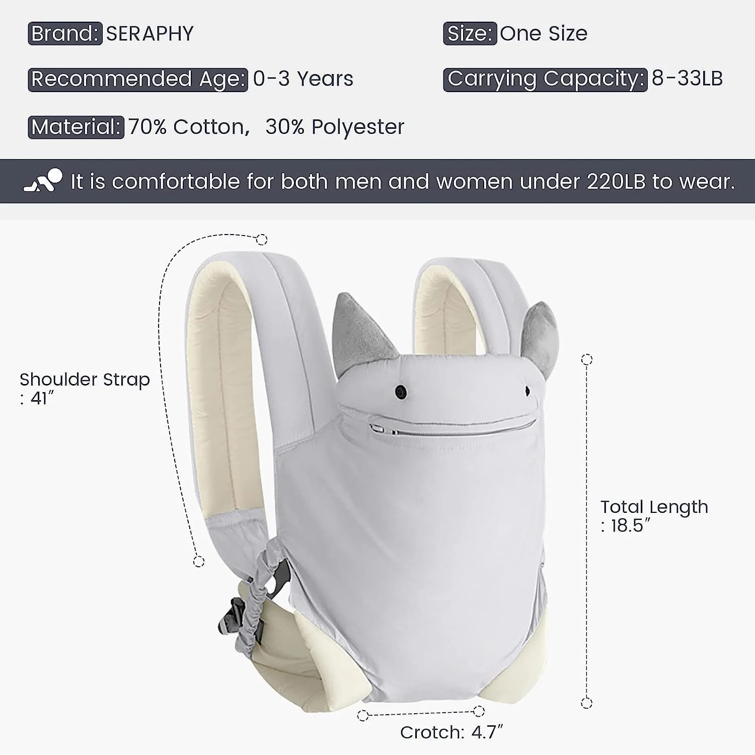 آغوشی نوزاد OYDAS، نگهدارنده نوزاد، آغوشی نوزاد از نوزادی تا نوپا، آغوشی پارچه ای نوزاد، نگهدارنده قابل تنظیم قابل حمل تبدیل شونده کوله پشتی حمل از جلو و پشت برای نوزادان و کودکان نوپا (خاکستری) آغوشی نوزاد OYDAS، نگهدارنده نوزاد، آغوشی نوزاد از نوزادی تا نوپا، آغوشی پارچه ای نوزاد، نگهدارنده قابل تنظیم قابل حمل تبدیل شونده کوله پشتی حمل از جلو و پشت برای نوزادان و کودکان نوپا (خاکستری)