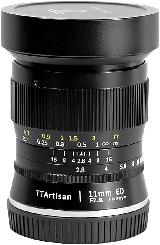 لنز چشم ماهی TTArtisan 11mm F2.8 با دیافراگم بزرگ و زاویه دید عریض و فوکوس ثابت برای دوربین های فول فریم با مانت Nikon Z لنز چشم ماهی TTArtisan 11mm F2.8 با دیافراگم بزرگ و زاویه دید عریض و فوکوس ثابت برای دوربین های فول فریم با مانت Nikon Z