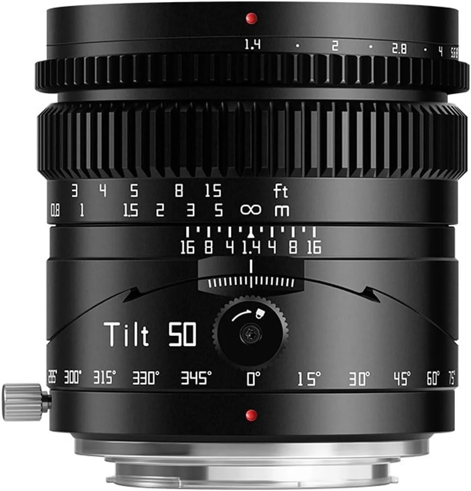 لنز پرتره فول فریم 50mm F1.4 تیلت TTartisan با مانت RF و فوکوس دستی برای دوربین های Canon با مانت RF مدل EOS-R RP R5 R6 R6II R7