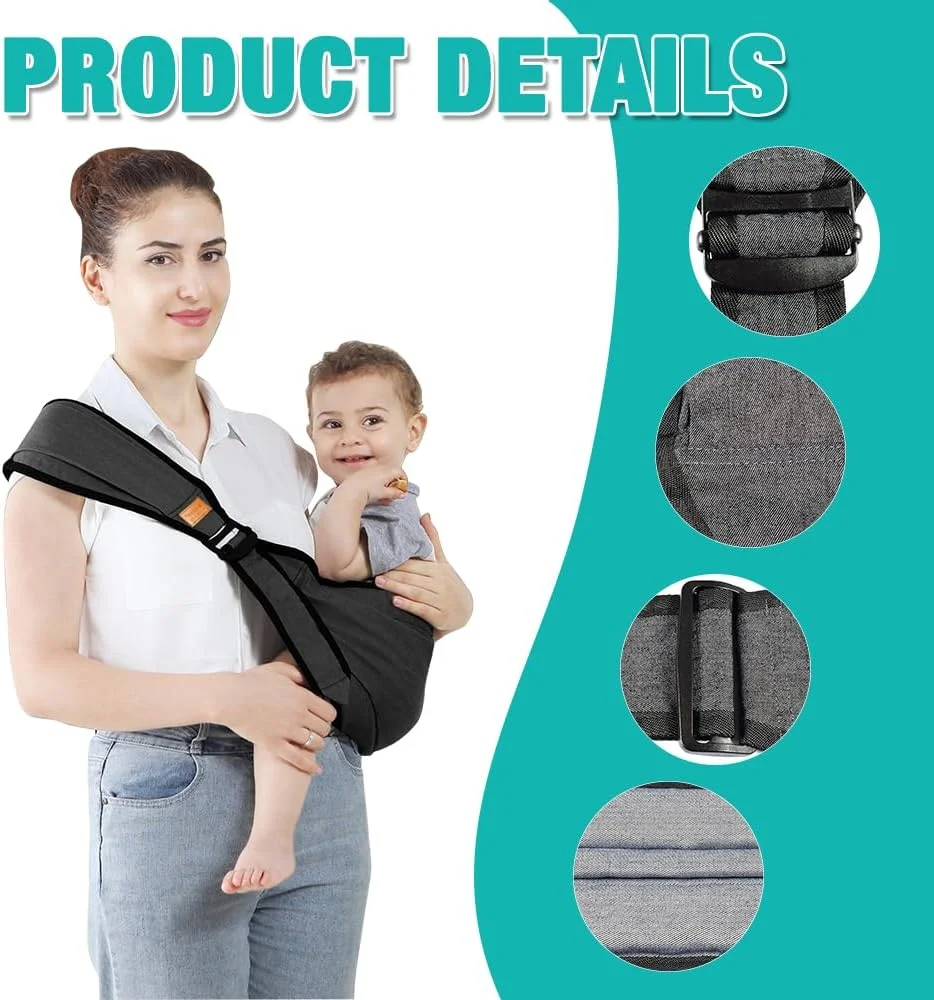 آغوشی نوزاد قابل تنظیم، حمل کننده جانبی کودک، آغوشی جانبی نوزاد برای نوزادان، بند حمل نوزاد قابل حمل، آغوشی چند منظوره نوزاد برای کودکان نوپا تا 15 کیلوگرم (مشکی) آغوشی نوزاد قابل تنظیم، حمل کننده جانبی کودک، آغوشی جانبی نوزاد برای نوزادان، بند حمل نوزاد قابل حمل، آغوشی چند منظوره نوزاد برای کودکان نوپا تا 15 کیلوگرم (مشکی)