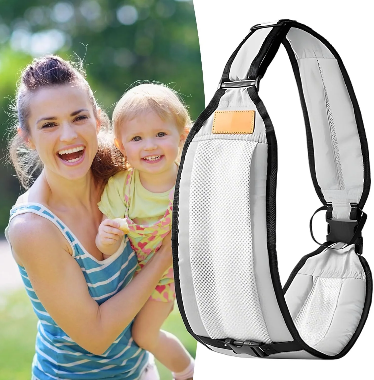 آغوشی سینه نوزاد | آغوشی قابل تنظیم برای نوزادان 0-4 ساله، 20 کیلوگرم، طراحی ارگونومیک، پارچه تنفسی، مناسب سفر، فعالیت های آبی، سفر هوایی، پارک های تفریحی و پیاده روی