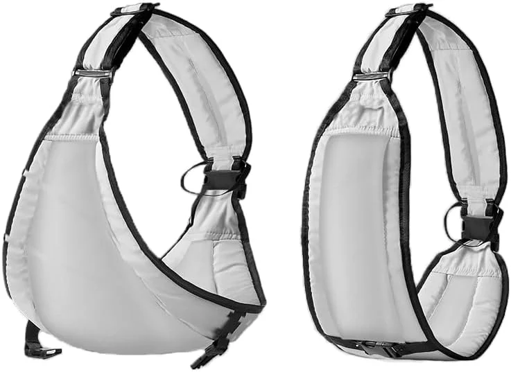 آغوشی نوزاد با بند قابل تنظیم (135-161 سانتی متر) آغوشی نخی برای نوزاد تا 36 ماهگی 20 کیلوگرم کوله پشتی ارگونومیک با بندهای پهن شانه و سگک های درجه یک کوهنوردی (خاکستری)